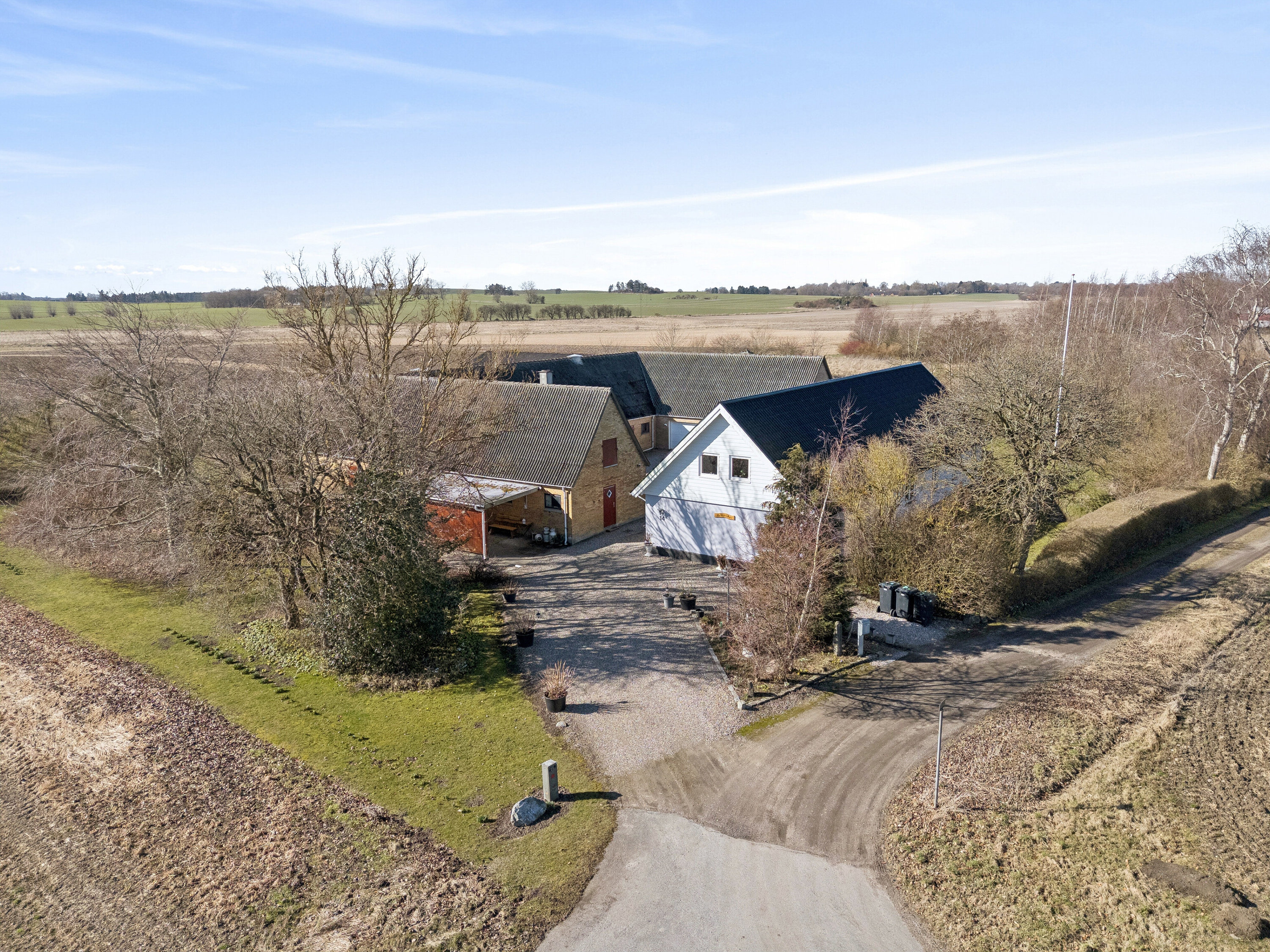 Fremhævet luftfoto billede i fuldskærmstilstand. Billede af Banevej 14, Hyllested, 4261 Dalmose