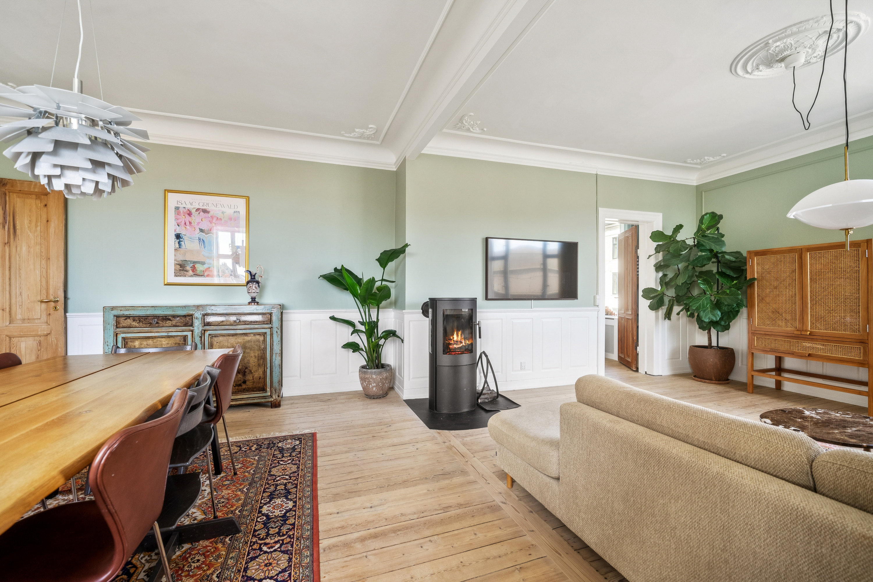 Fremhævet stue billede i fuldskærmstilstand. Billede af Steenstrups Alle 7, 3. th., 1924 Frederiksberg C