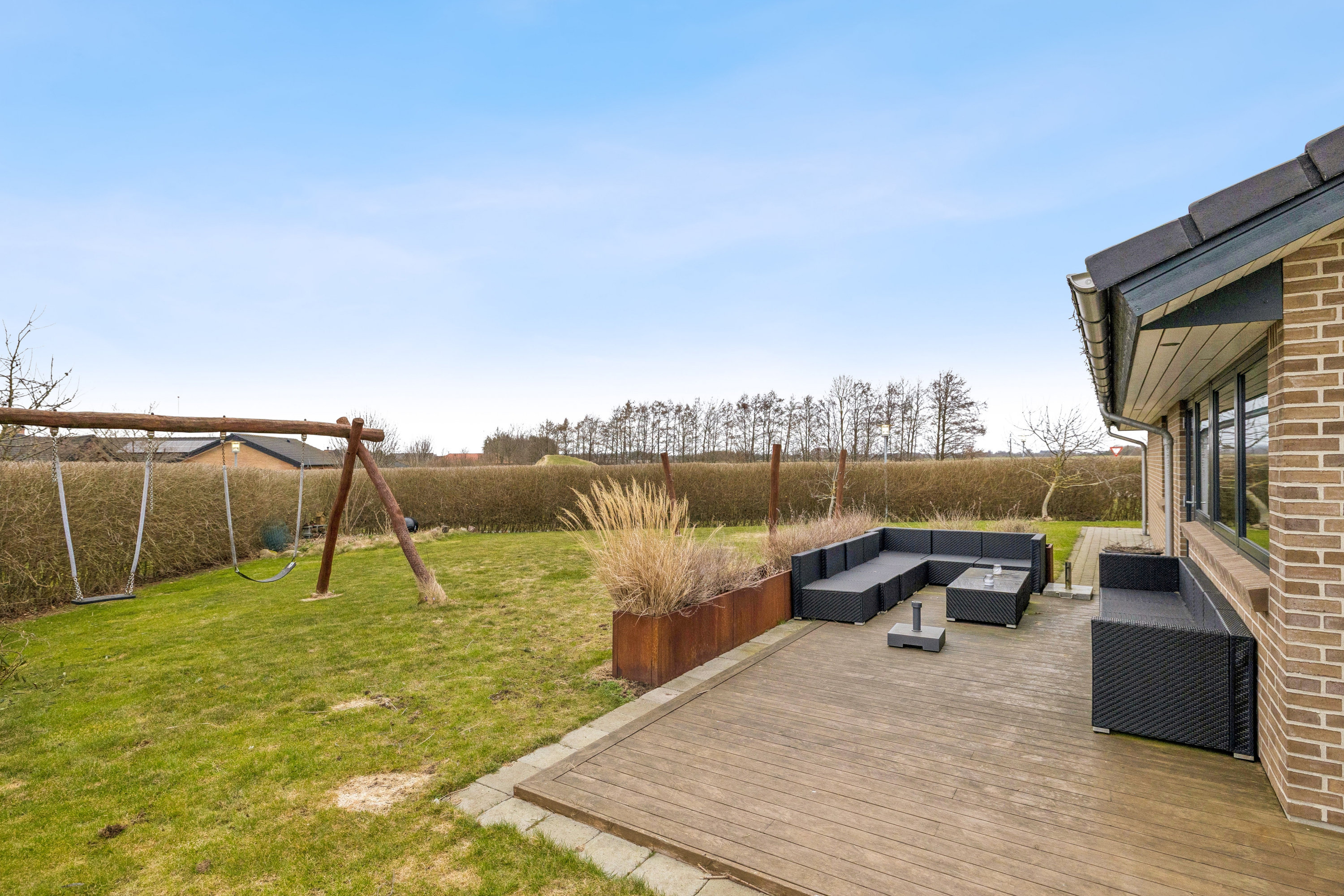 Fremhævet terrasse billede i fuldskærmstilstand. Billede af Bavnehøjvej 2, Valsgård, 9500 Hobro