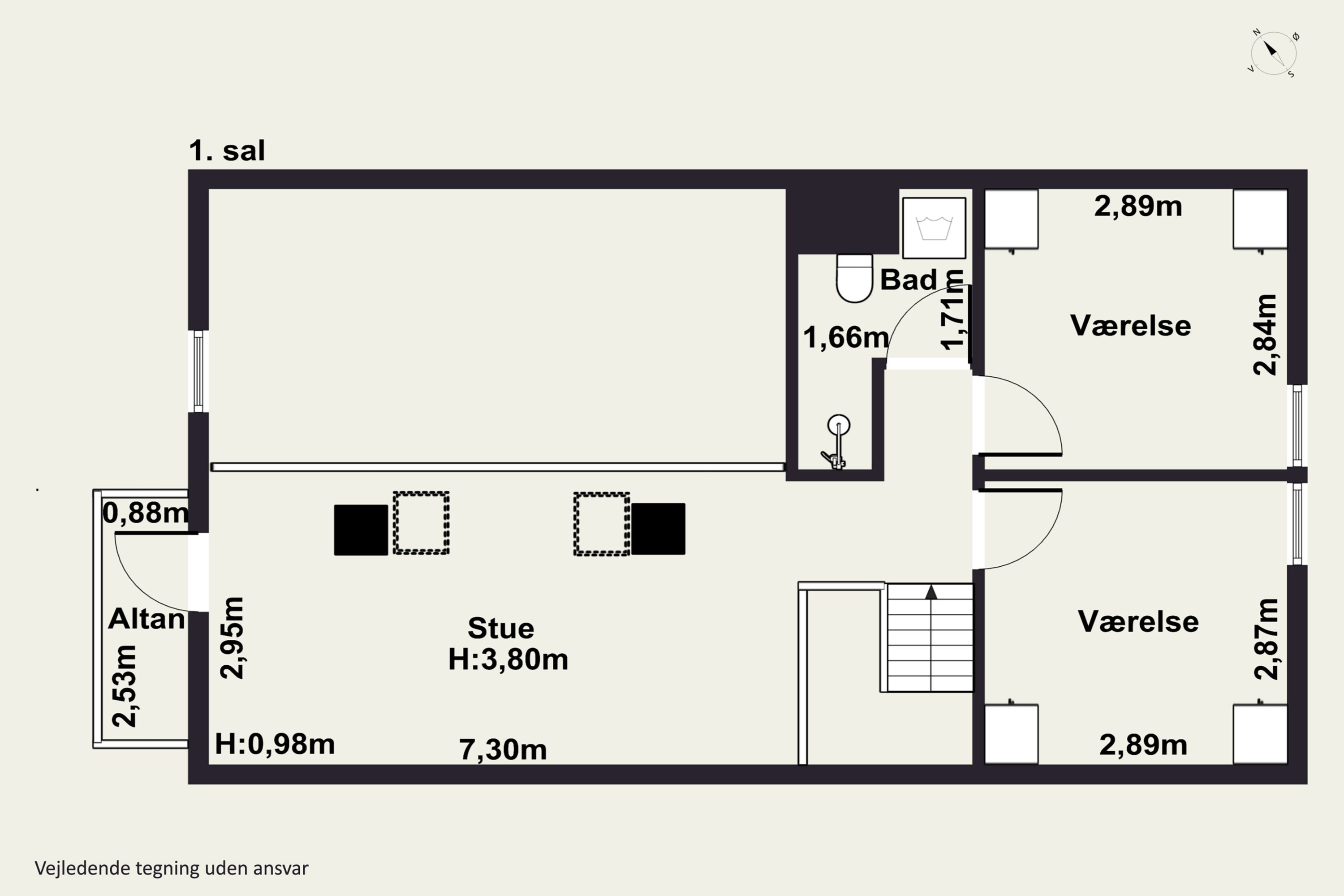 Plantegninger billede af Færgevej 16, 1. th., 5935 Bagenkop