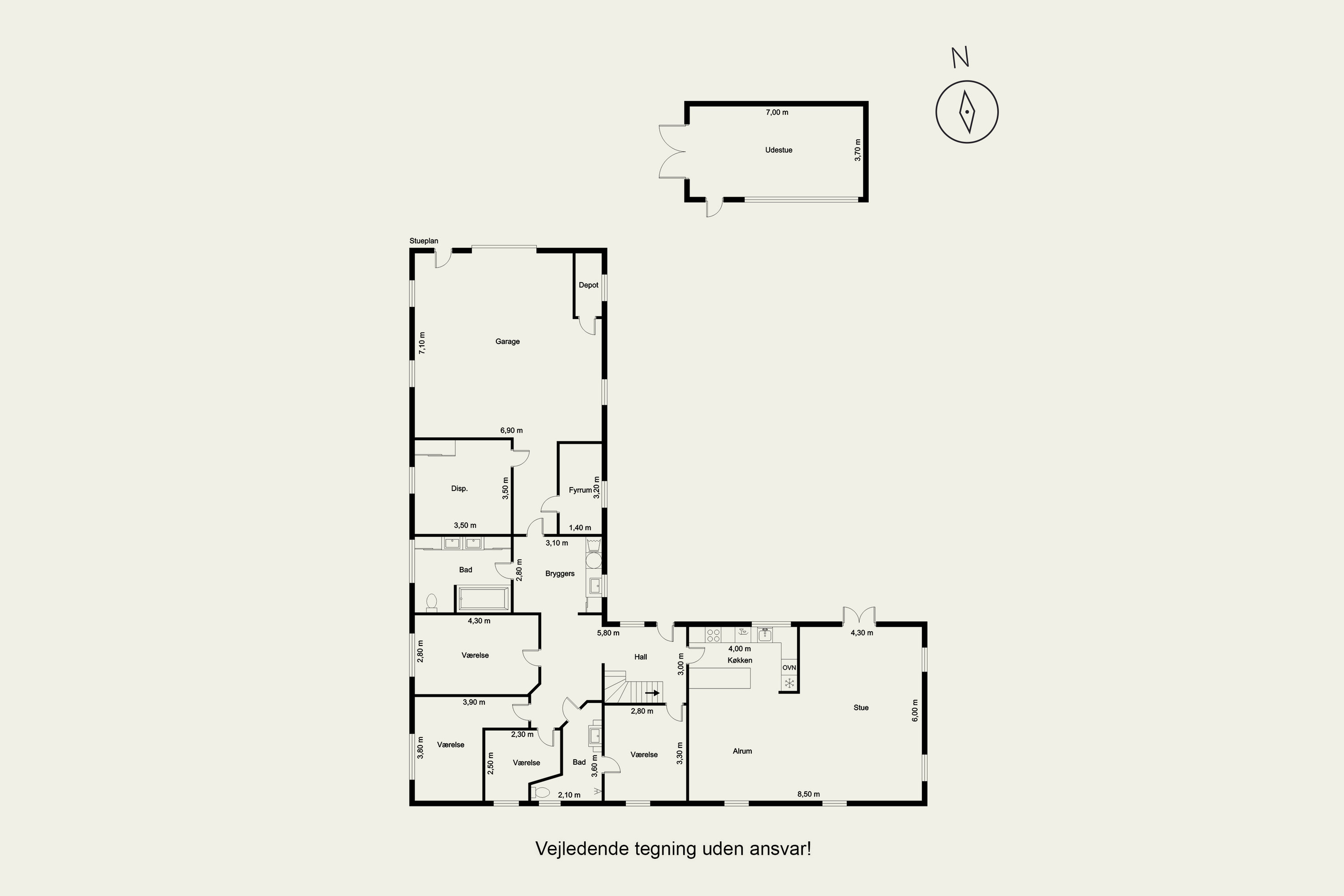 Plantegninger billede af Ølgodvej 84, Bjerremose, 6800 Varde