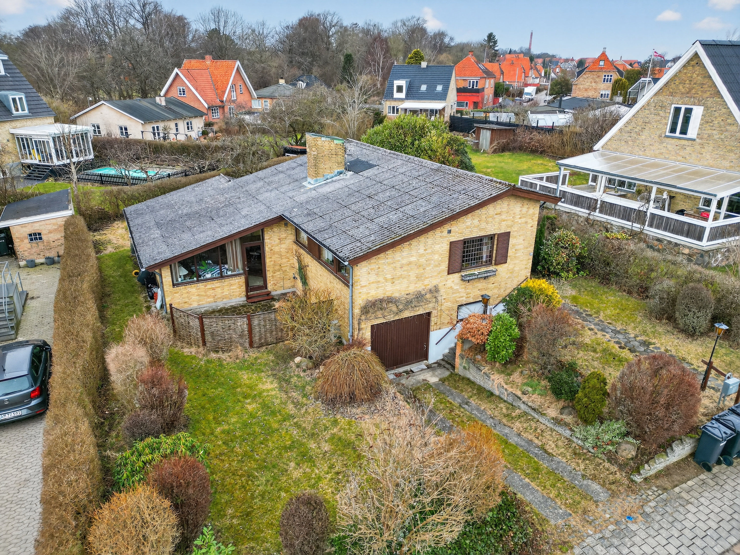 Fremhævet luftfoto billede i fuldskærmstilstand. Billede af Læssøesvej 30, 3000 Helsingør