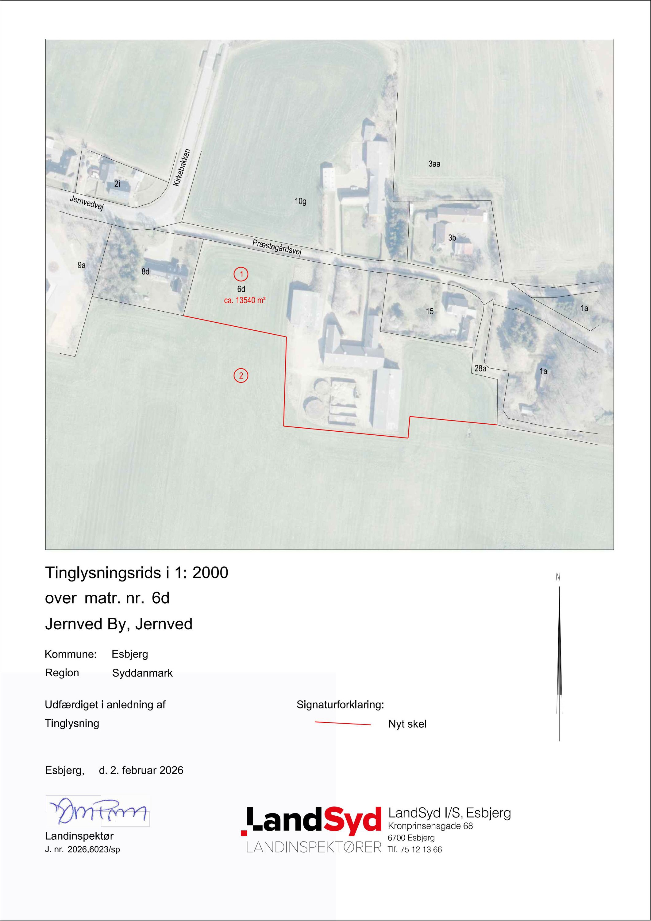 Fremhævet rids billede i fuldskærmstilstand. Billede af Præstegårdsvej 8, Jernved, 6771 Gredstedbro