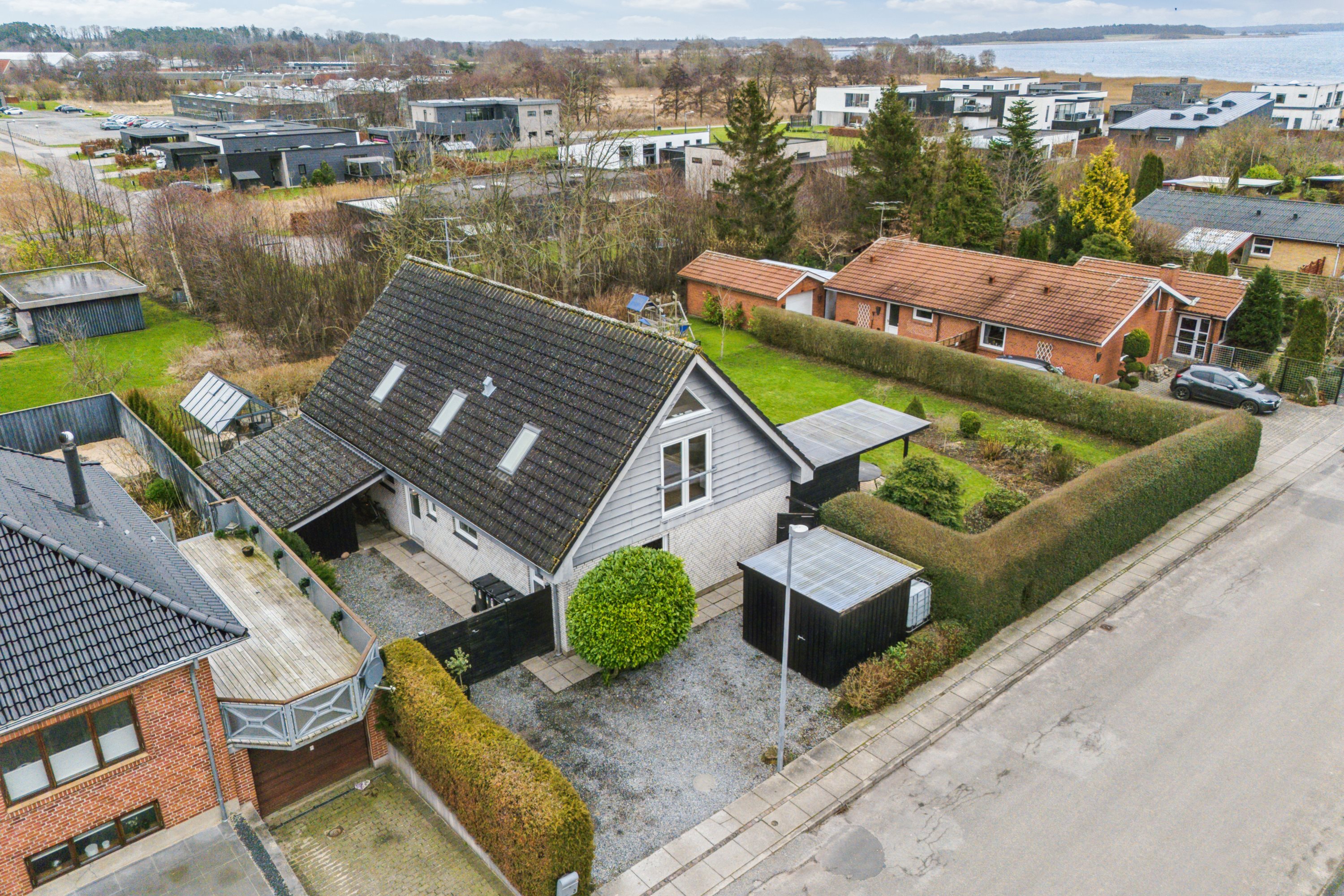 Fremhævet luftfoto billede i fuldskærmstilstand. Billede af Bådsstræde 3, 9560 Hadsund