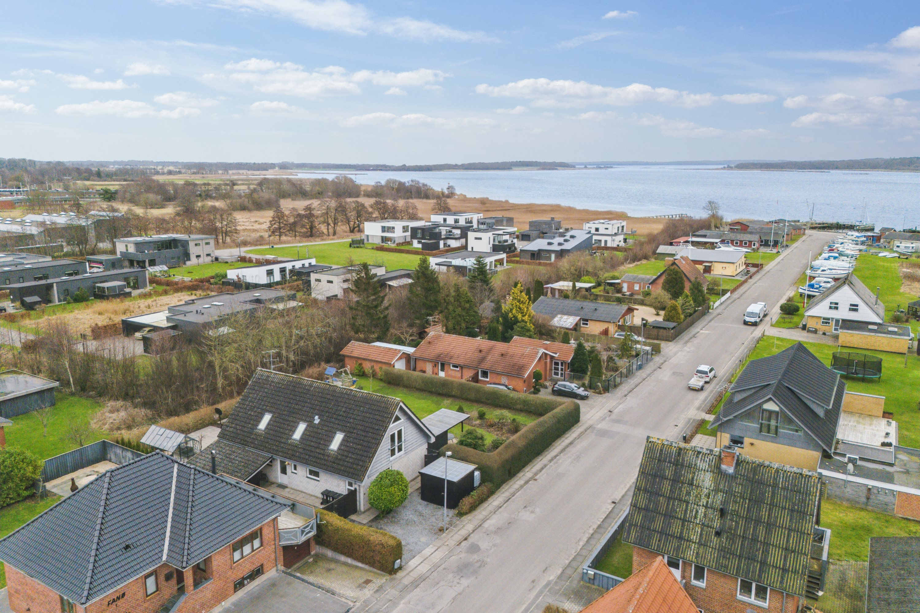 Fremhævet luftfoto billede i fuldskærmstilstand. Billede af Bådsstræde 3, 9560 Hadsund