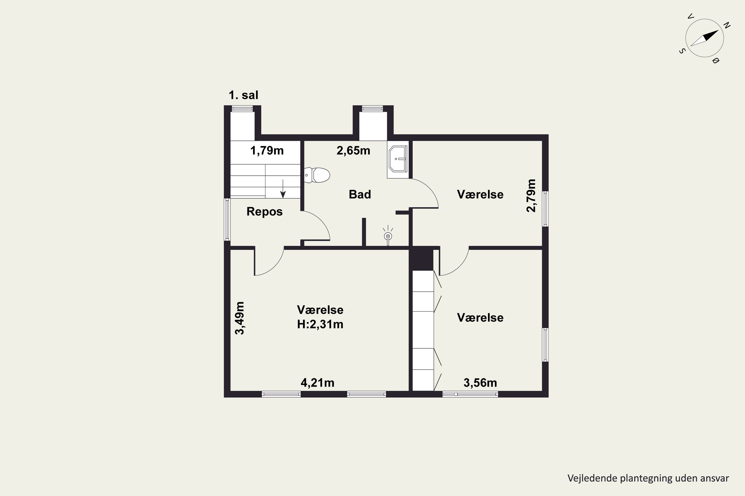 Plantegninger billede af Højgade 17, 7800 Skive