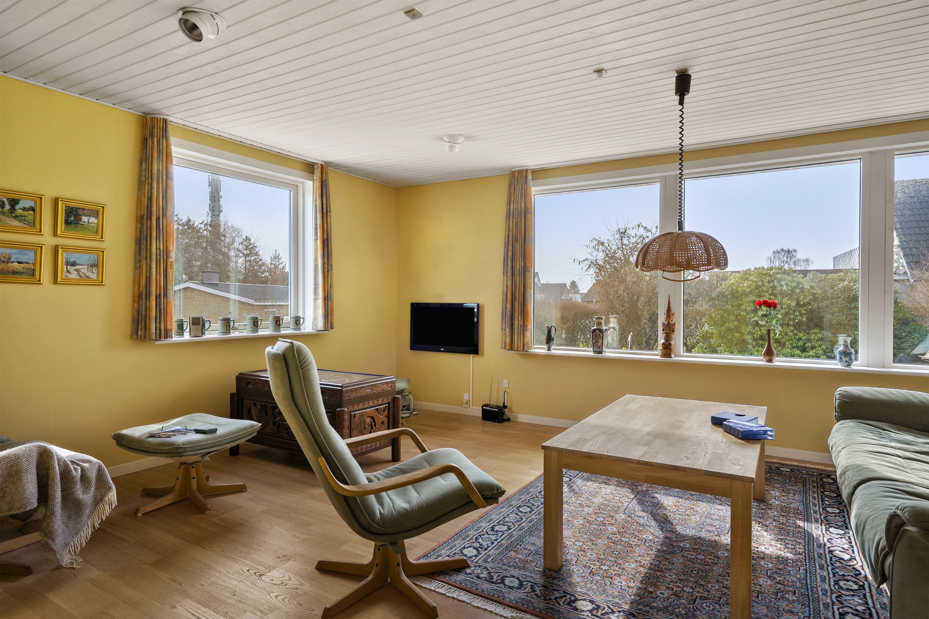 Fremhævet stue billede i fuldskærmstilstand. Billede af Fjordglimtsvej 21, 8700 Horsens