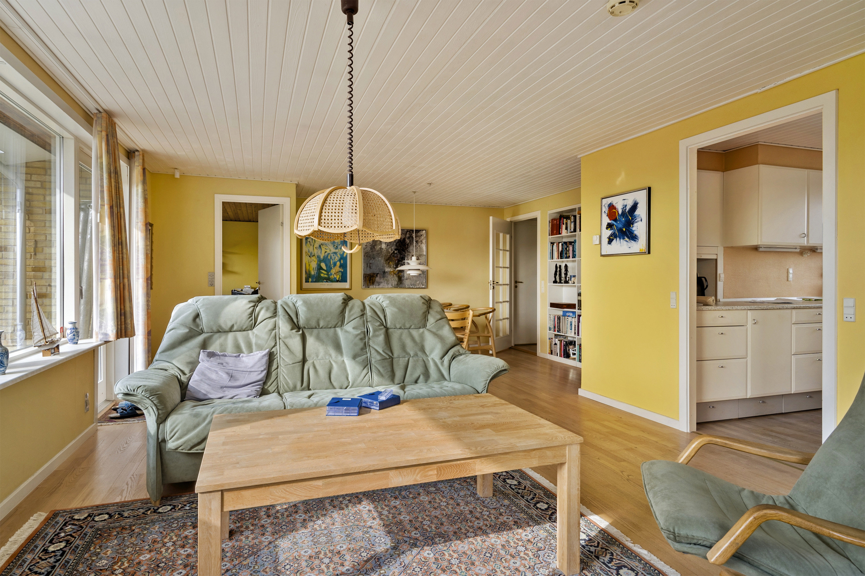 Fremhævet stue billede i fuldskærmstilstand. Billede af Fjordglimtsvej 21, 8700 Horsens