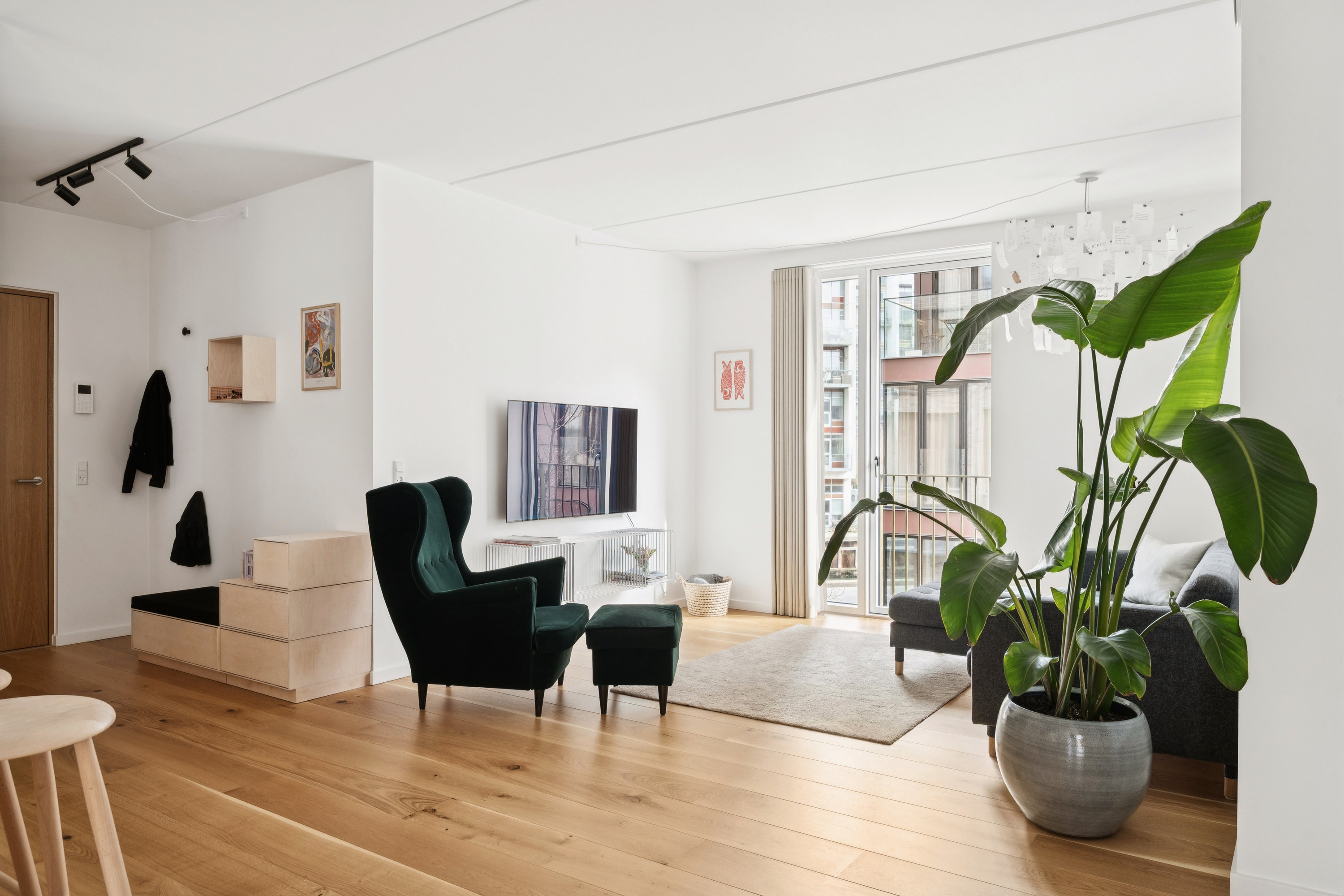 Fremhævet stue billede i fuldskærmstilstand. Billede af Irma Pedersens Gade 66, 1. 1., 8000 Aarhus C