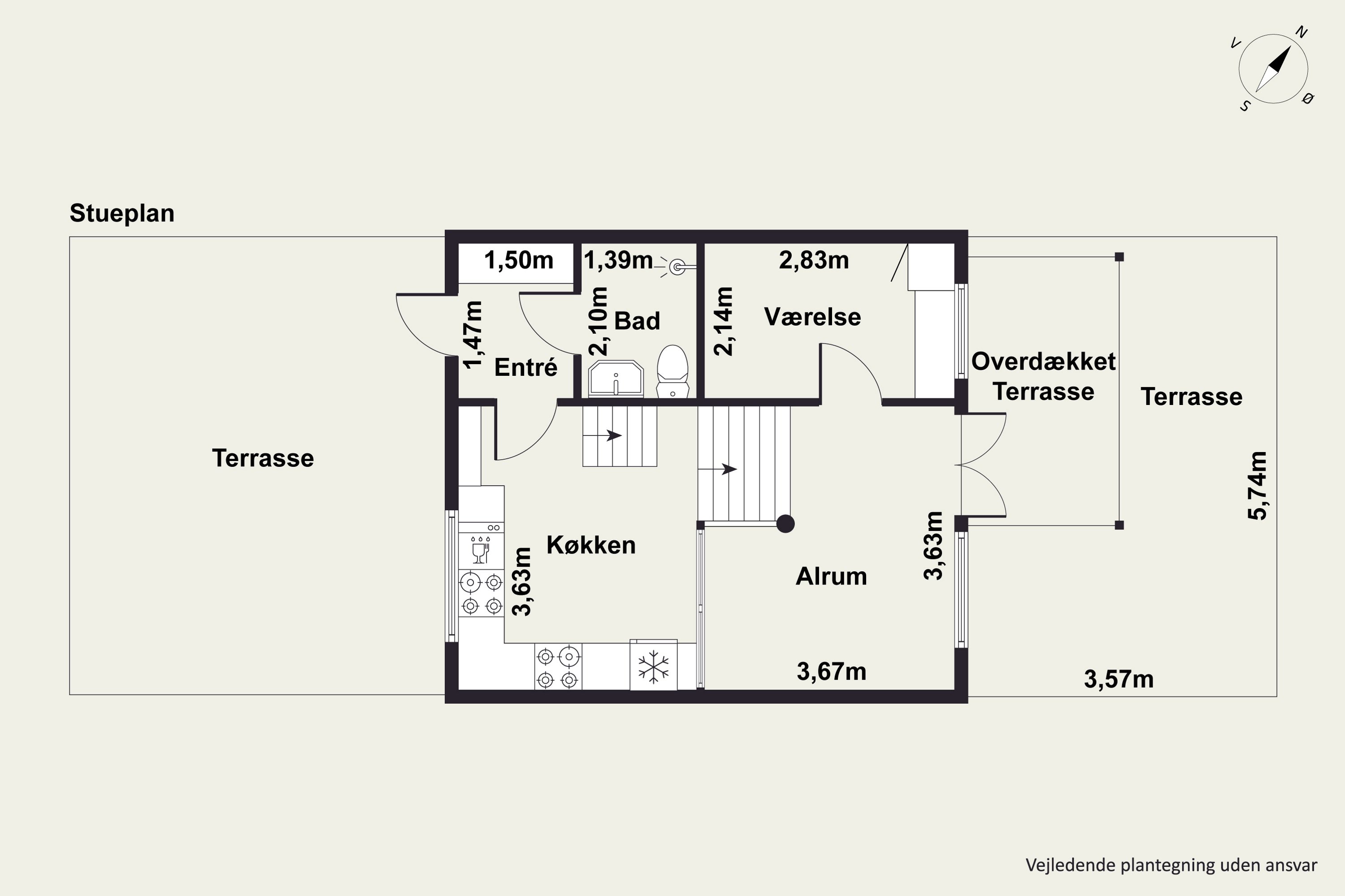 Plantegninger billede af Øerkrogvejen 2, 317., 8400 Ebeltoft