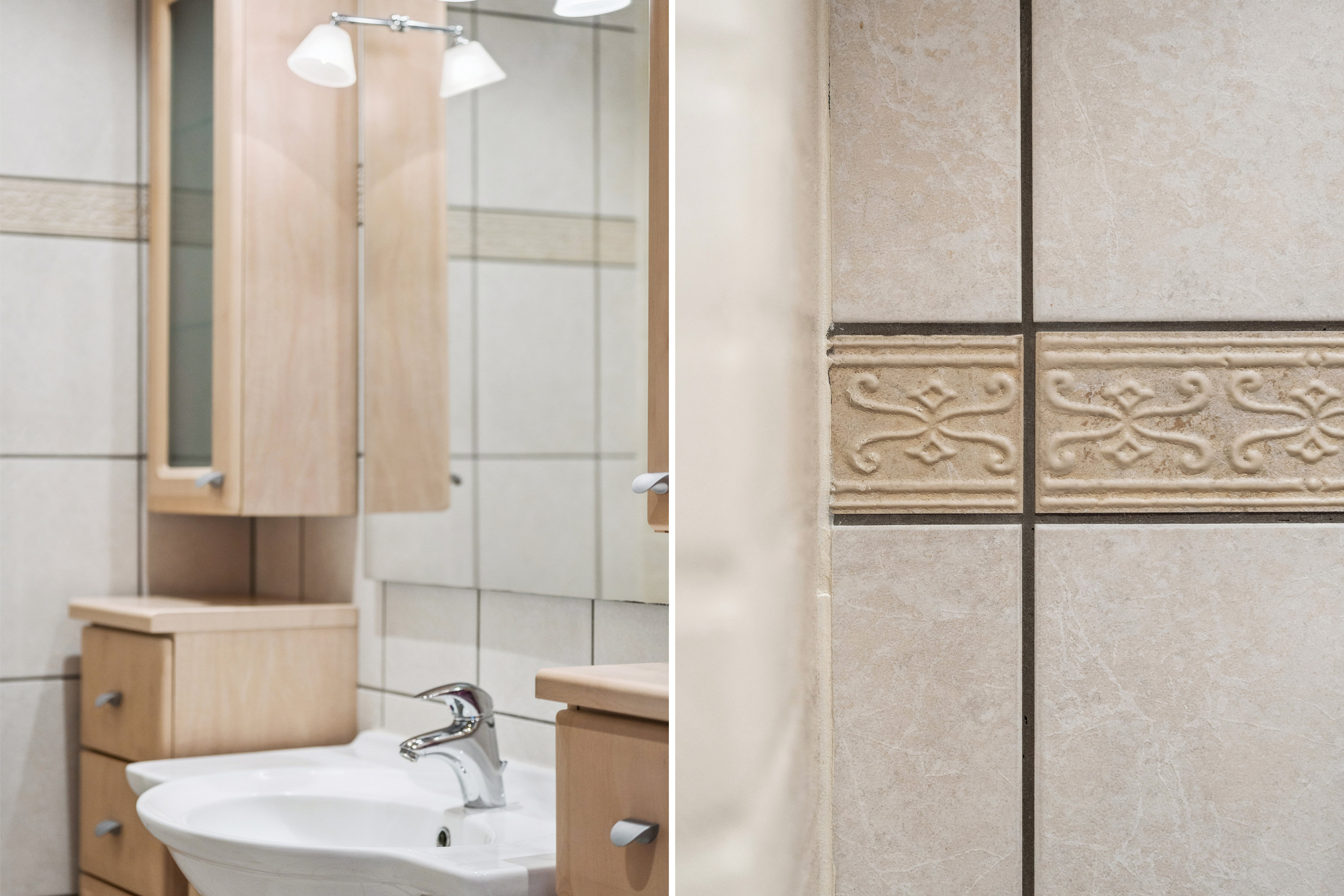 Fremhævet badeværelse billede i fuldskærmstilstand. Billede af Beatesmindevej 91, 2. tv., 9210 Aalborg SØ