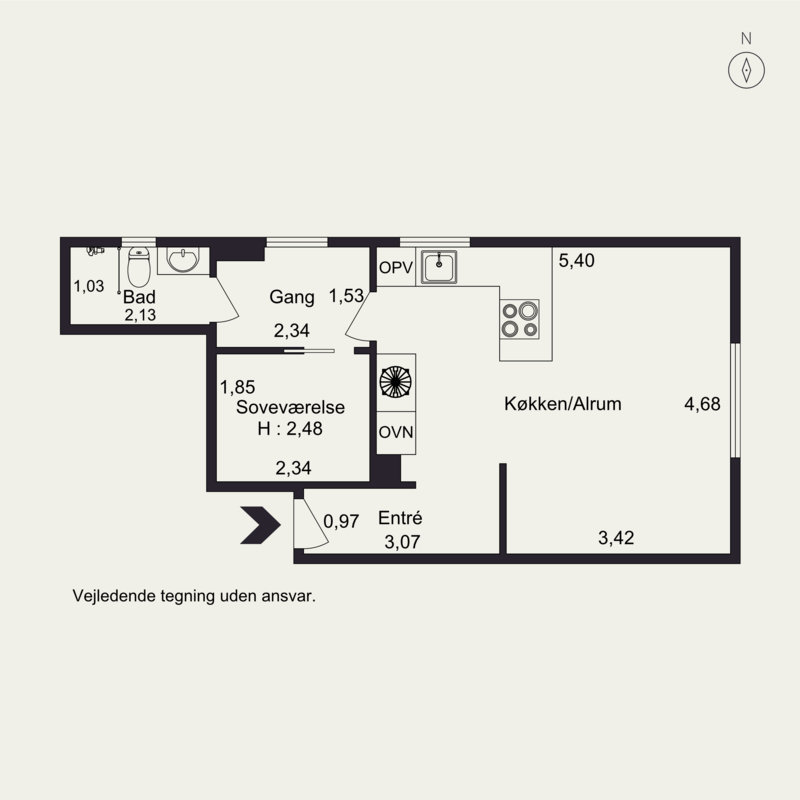 Plantegninger billede af Plumsgade 1, 1. tv., 5000 Odense C