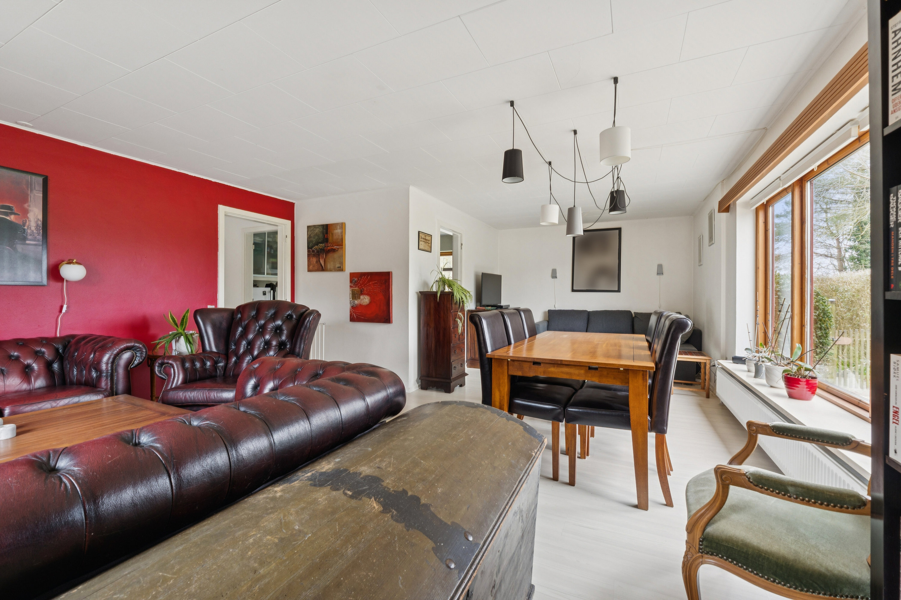 Fremhævet stue billede i fuldskærmstilstand. Billede af Teglværksvej 25 A og B, Revninge, 5300 Kerteminde