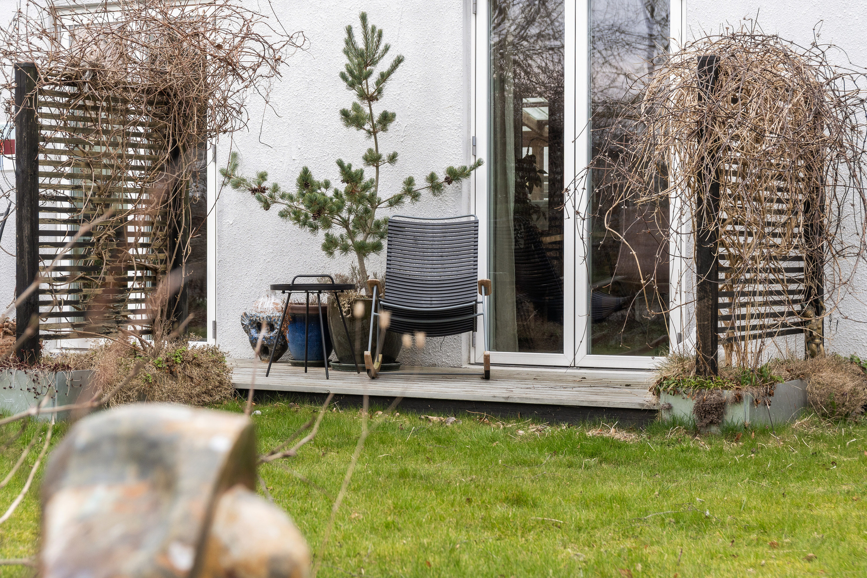 Fremhævet set fra haven billede i fuldskærmstilstand. Billede af Blomsterkrogen 21, 2620 Albertslund