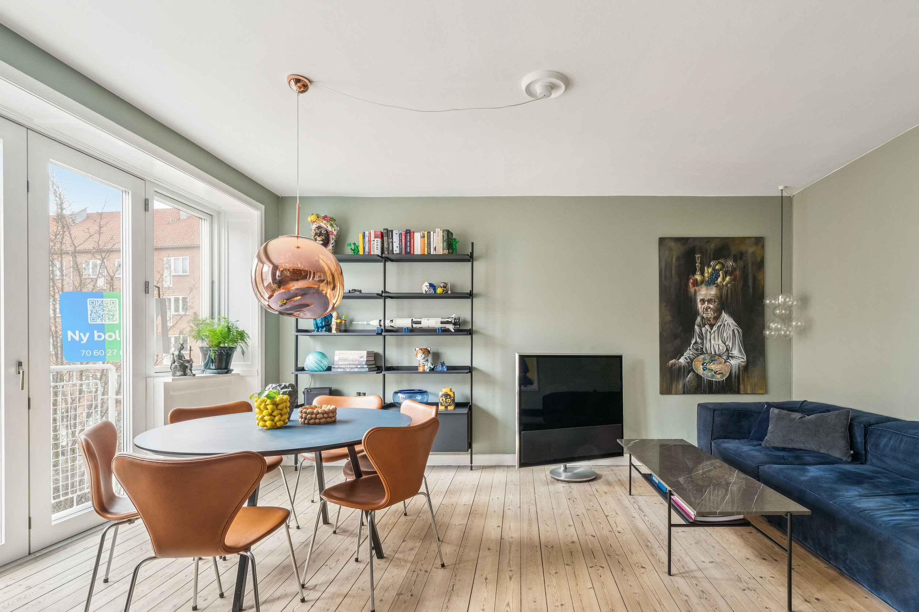 Fremhævet stue billede i fuldskærmstilstand. Billede af Bremensgade 33, 2. th., 2300 København S