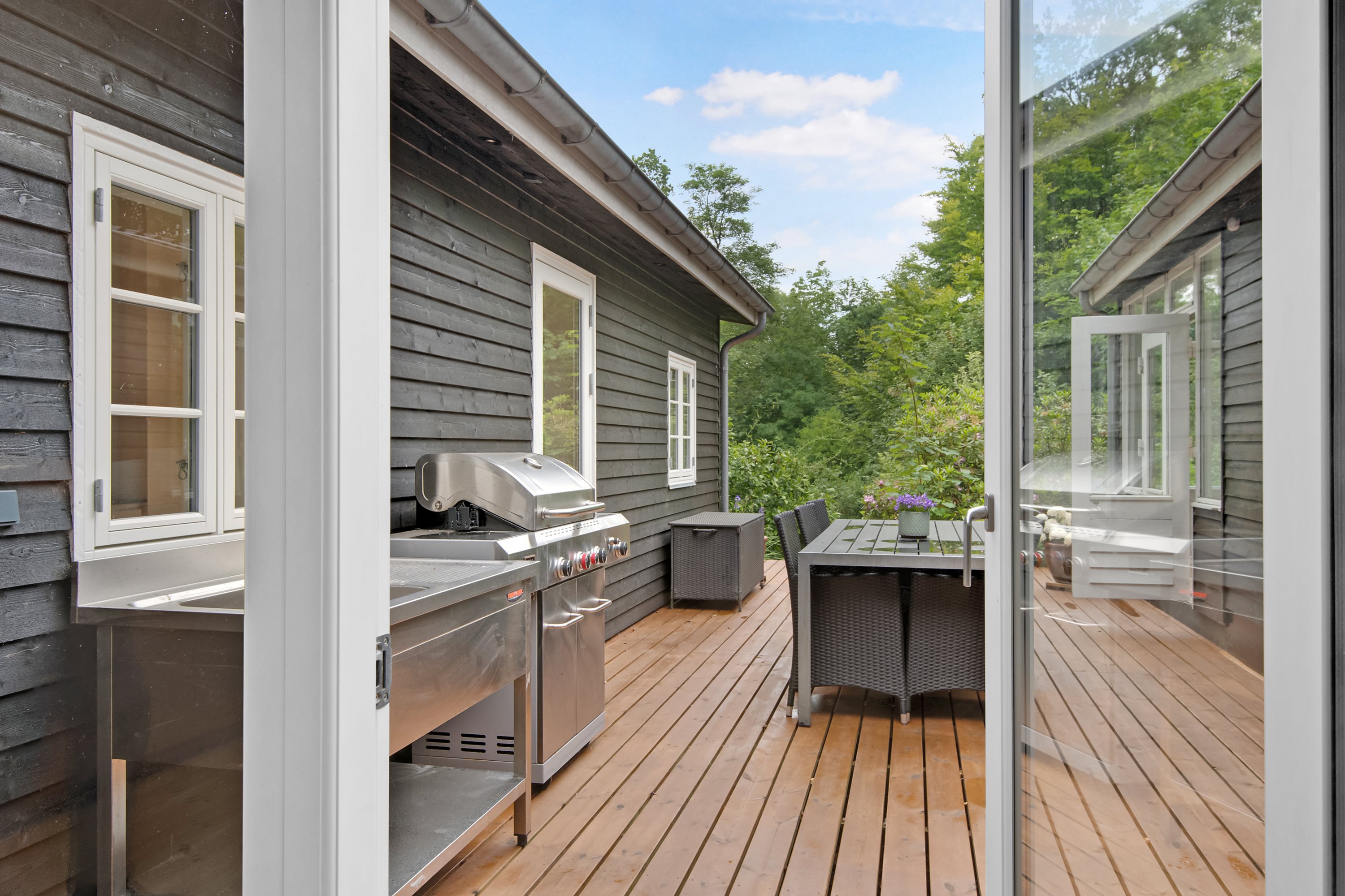 Fremhævet terrasse billede i fuldskærmstilstand. Billede af Mølleskoven 52, 9260 Gistrup