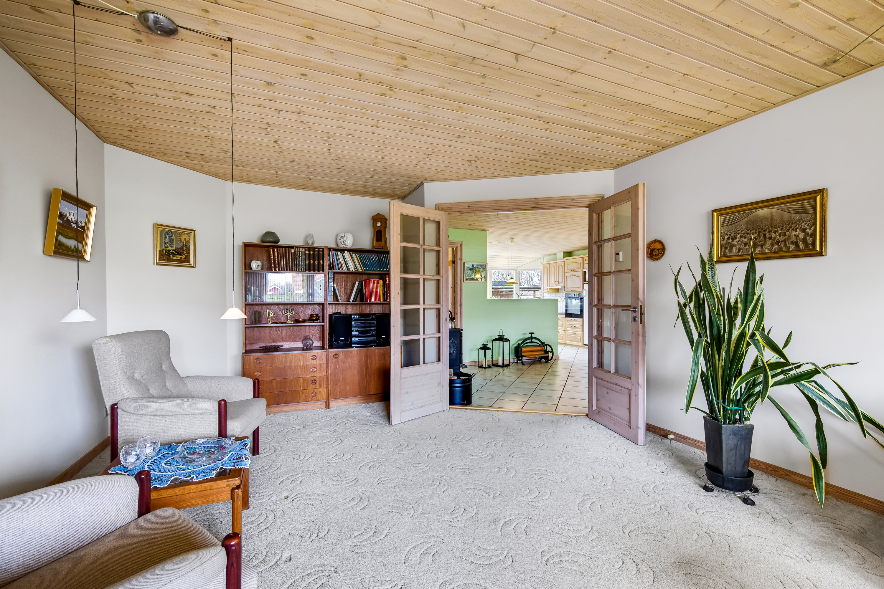 Fremhævet stue billede i fuldskærmstilstand. Billede af Nørregaardsvej 14, Vorgod, 6920 Videbæk