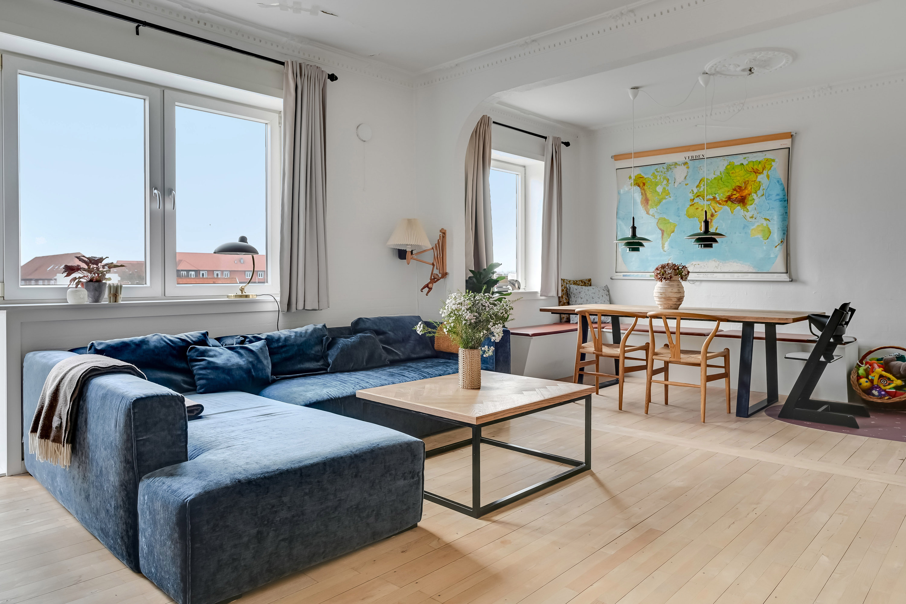 Fremhævet stue billede i fuldskærmstilstand. Billede af Sjællandsgade 32, 3. tv., 6700 Esbjerg