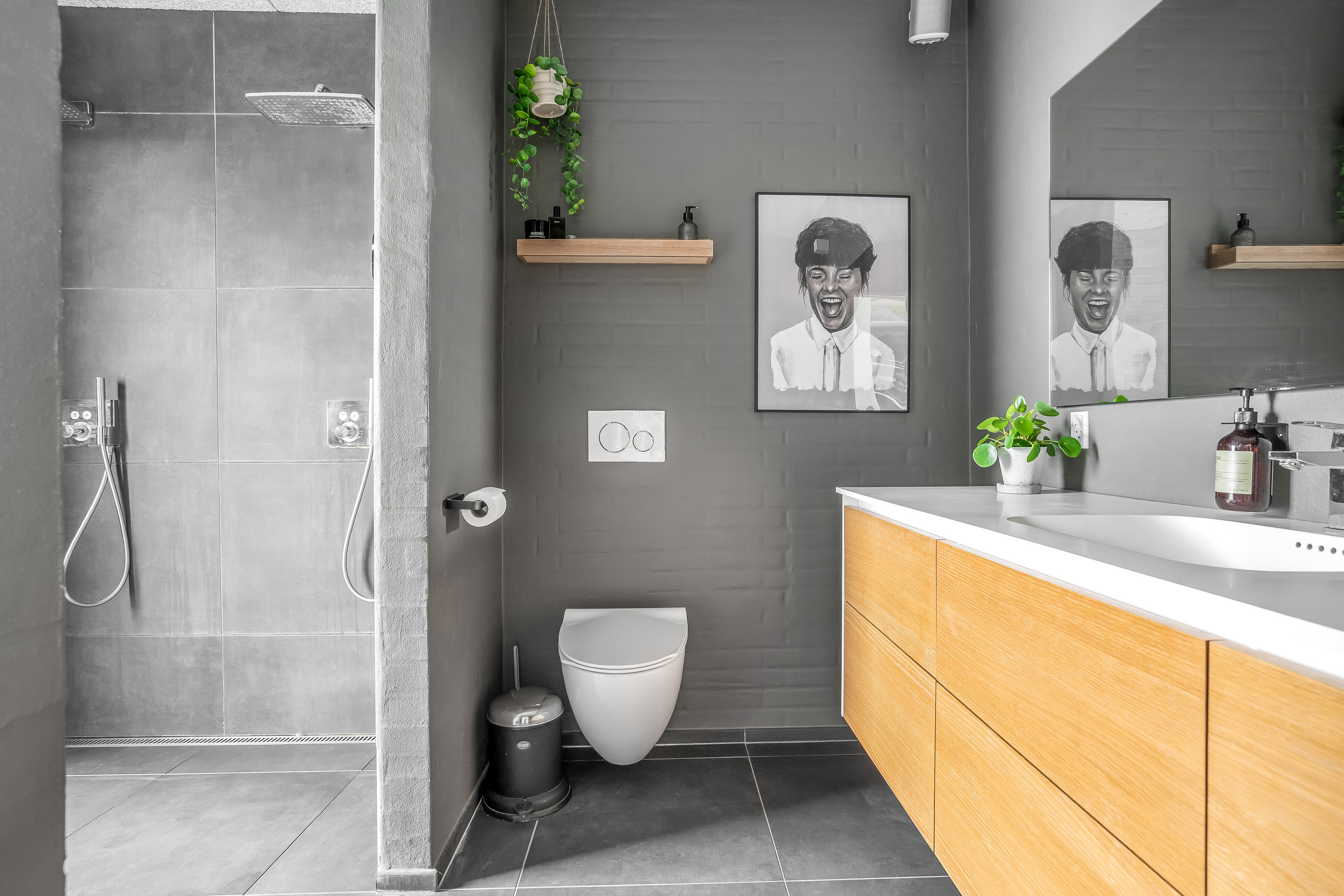 Fremhævet badeværelse billede i fuldskærmstilstand. Billede af Hjelmen 8, Mejrup, 7500 Holstebro