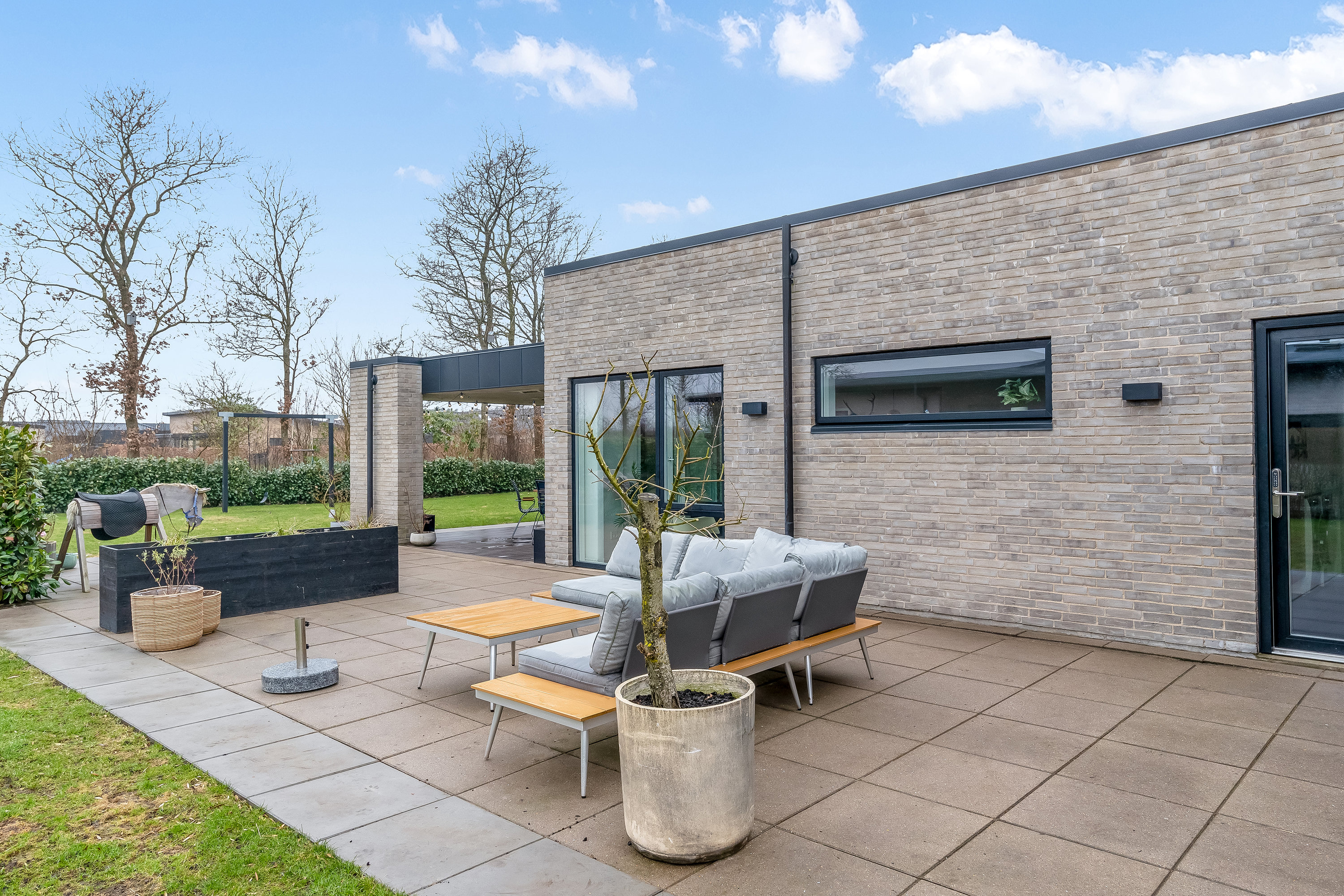 Fremhævet terrasse billede i fuldskærmstilstand. Billede af Hjelmen 8, Mejrup, 7500 Holstebro