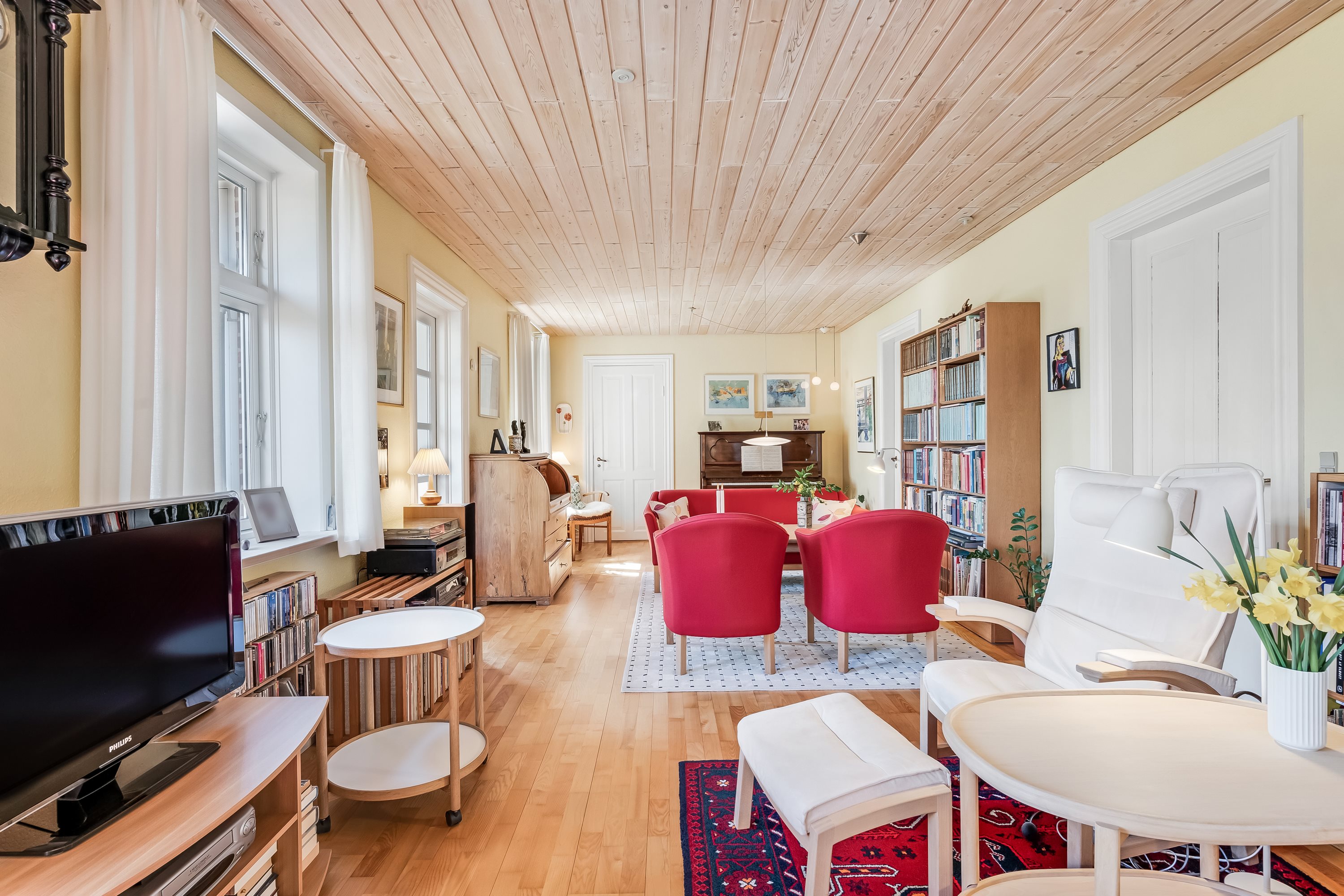 Fremhævet stue billede i fuldskærmstilstand. Billede af Nørremøllevej 8, Lomborg, 7620 Lemvig