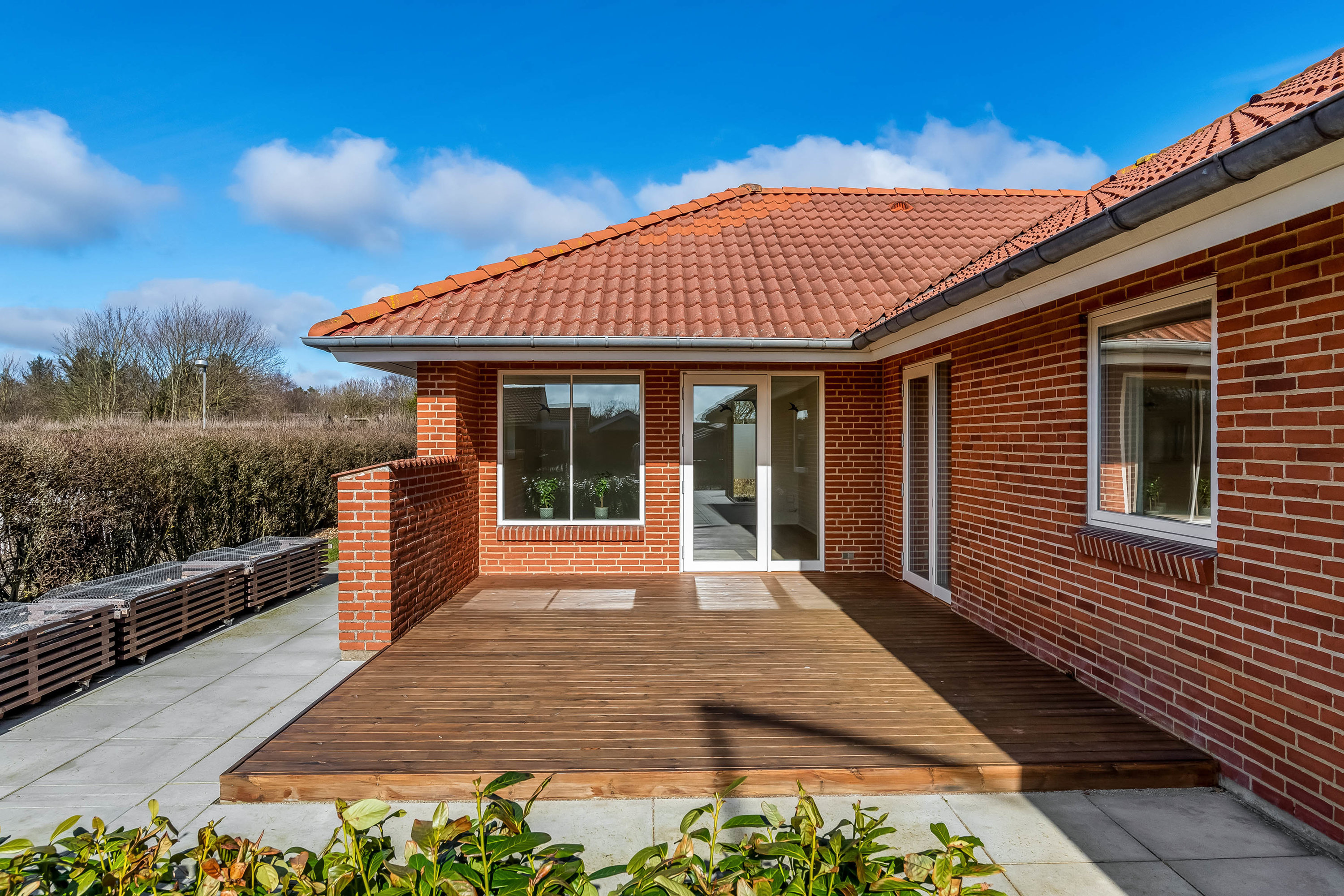 Fremhævet terrasse billede i fuldskærmstilstand. Billede af Webersvej 47, 7500 Holstebro