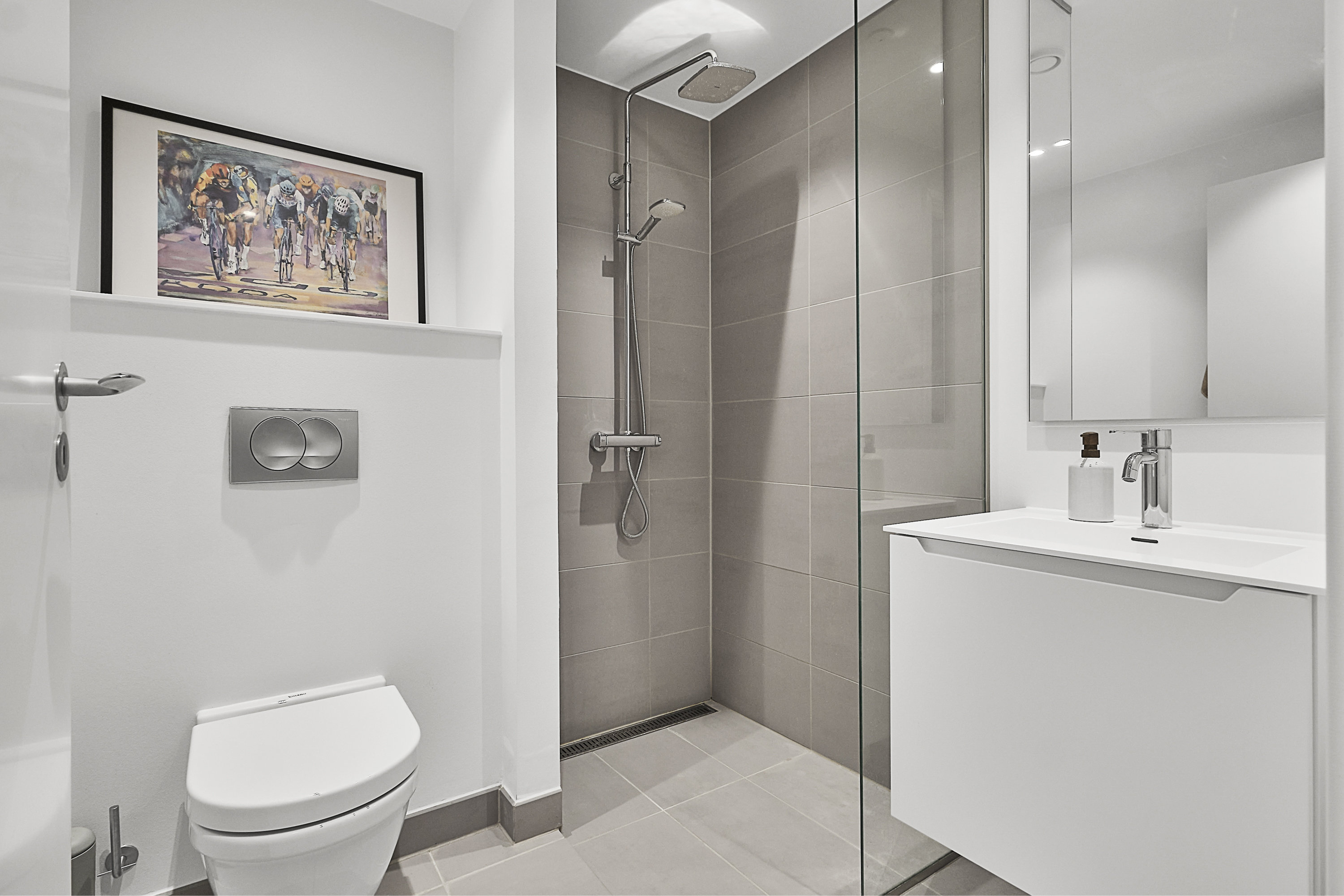 Fremhævet badeværelse billede i fuldskærmstilstand. Billede af Nicoline Kochs Plads 5, 1. 4., 8000 Aarhus C