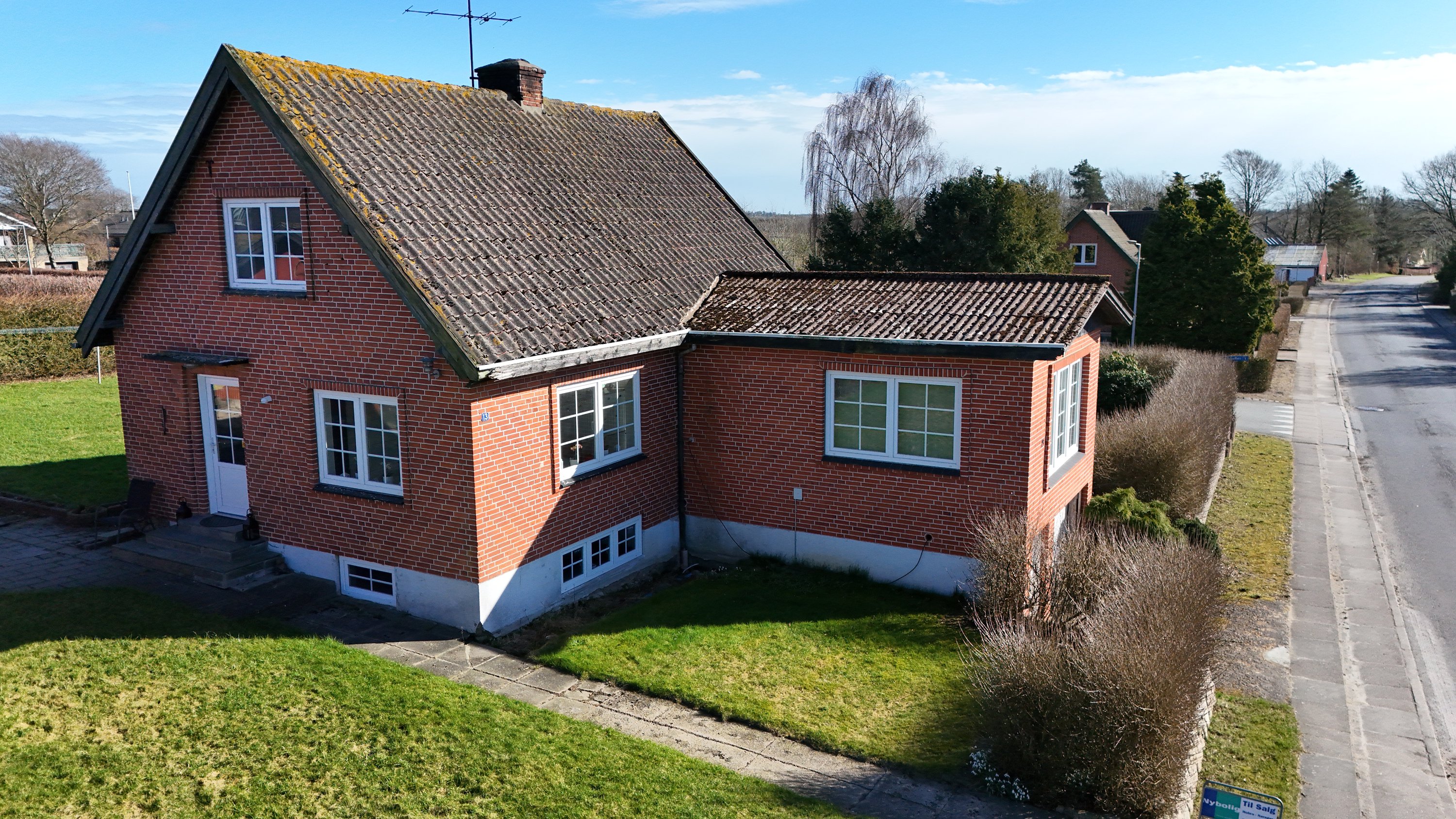 Fremhævet drone billede i fuldskærmstilstand. Billede af Søndermarksvej 13+11, Stenild, 9500 Hobro