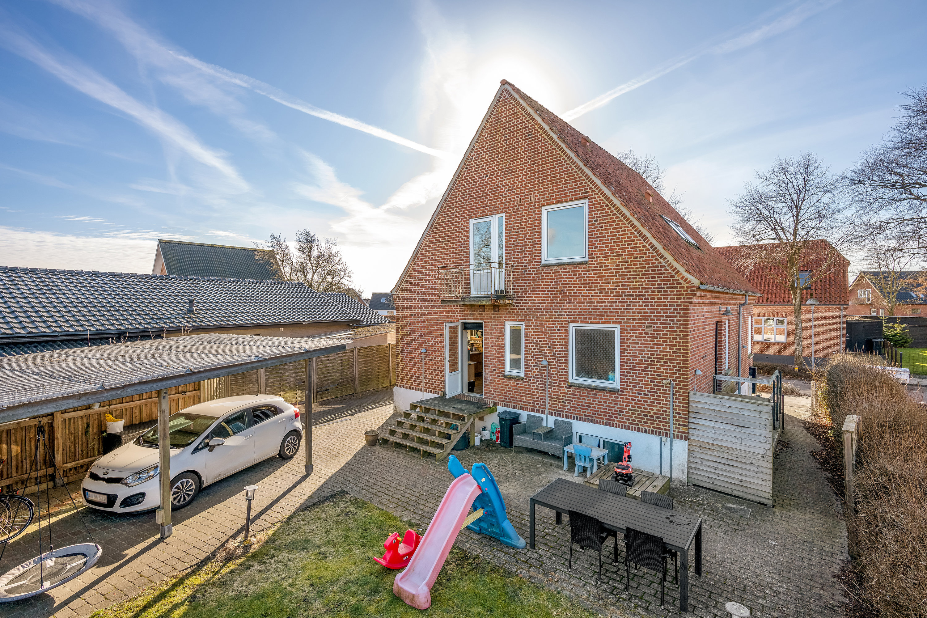 Fremhævet facade billede i fuldskærmstilstand. Billede af Pilealle 17, 6900 Skjern