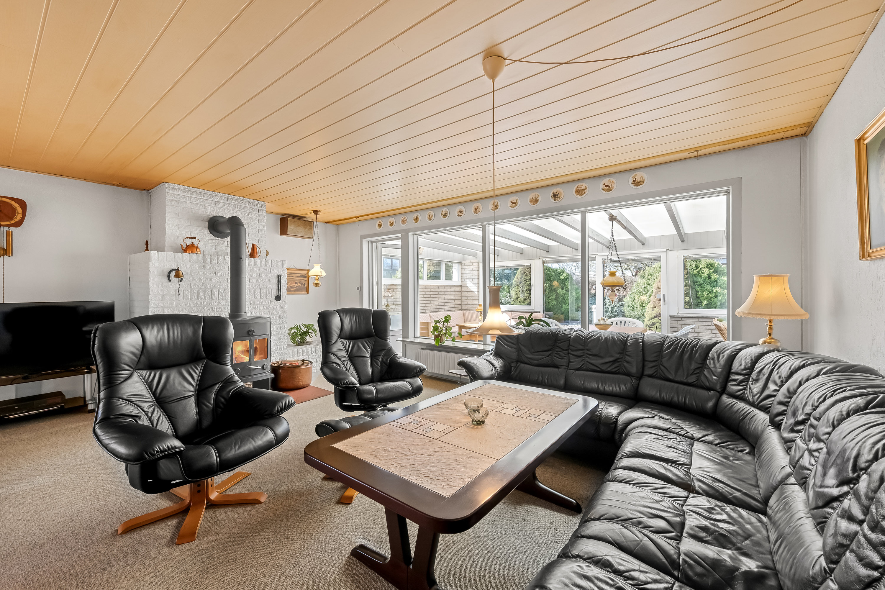 Fremhævet stue billede i fuldskærmstilstand. Billede af Kløvervænget 21, 6900 Skjern