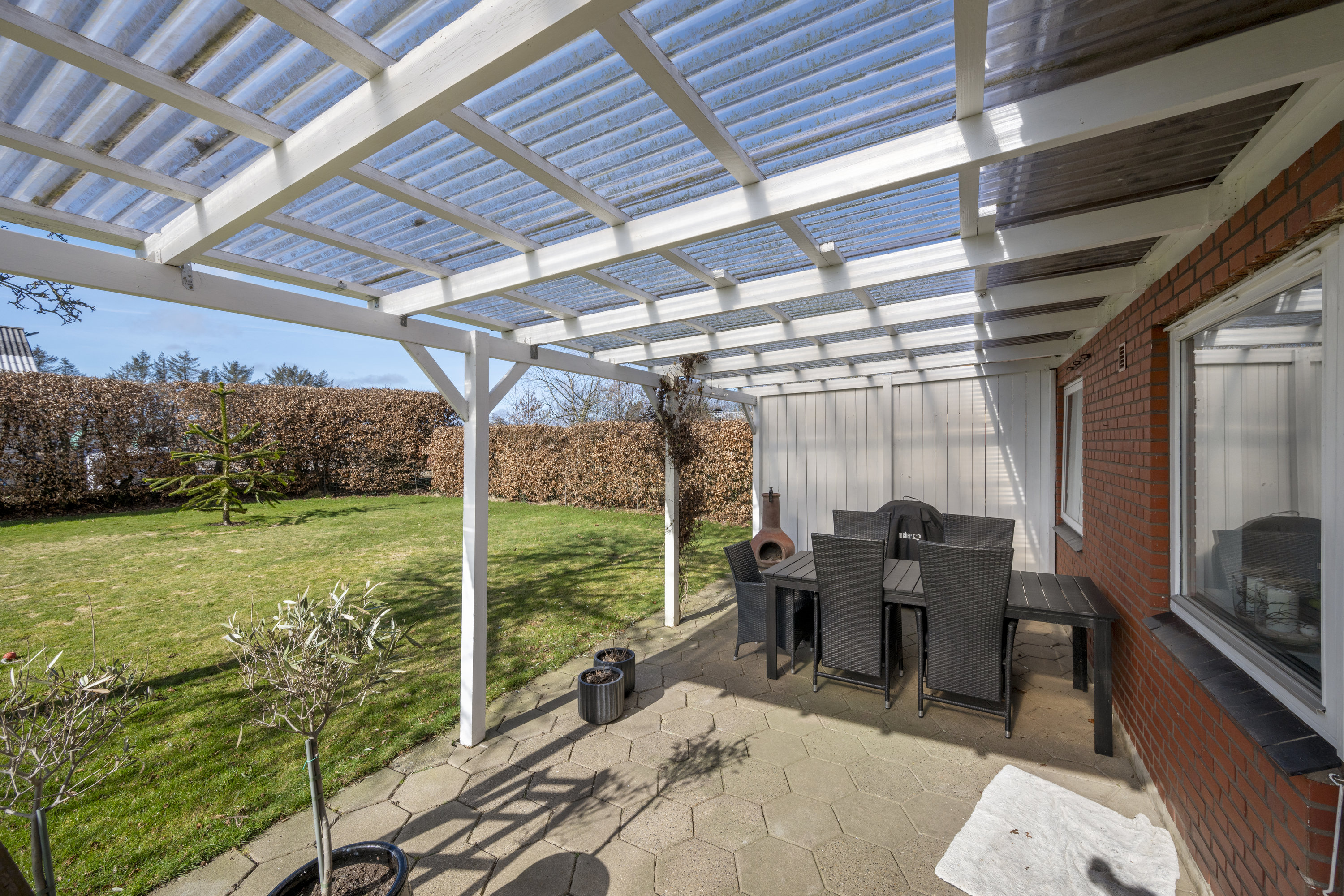 Fremhævet overdækket terrasse billede i fuldskærmstilstand. Billede af Lisenborgvej 5, Bølling, 6900 Skjern