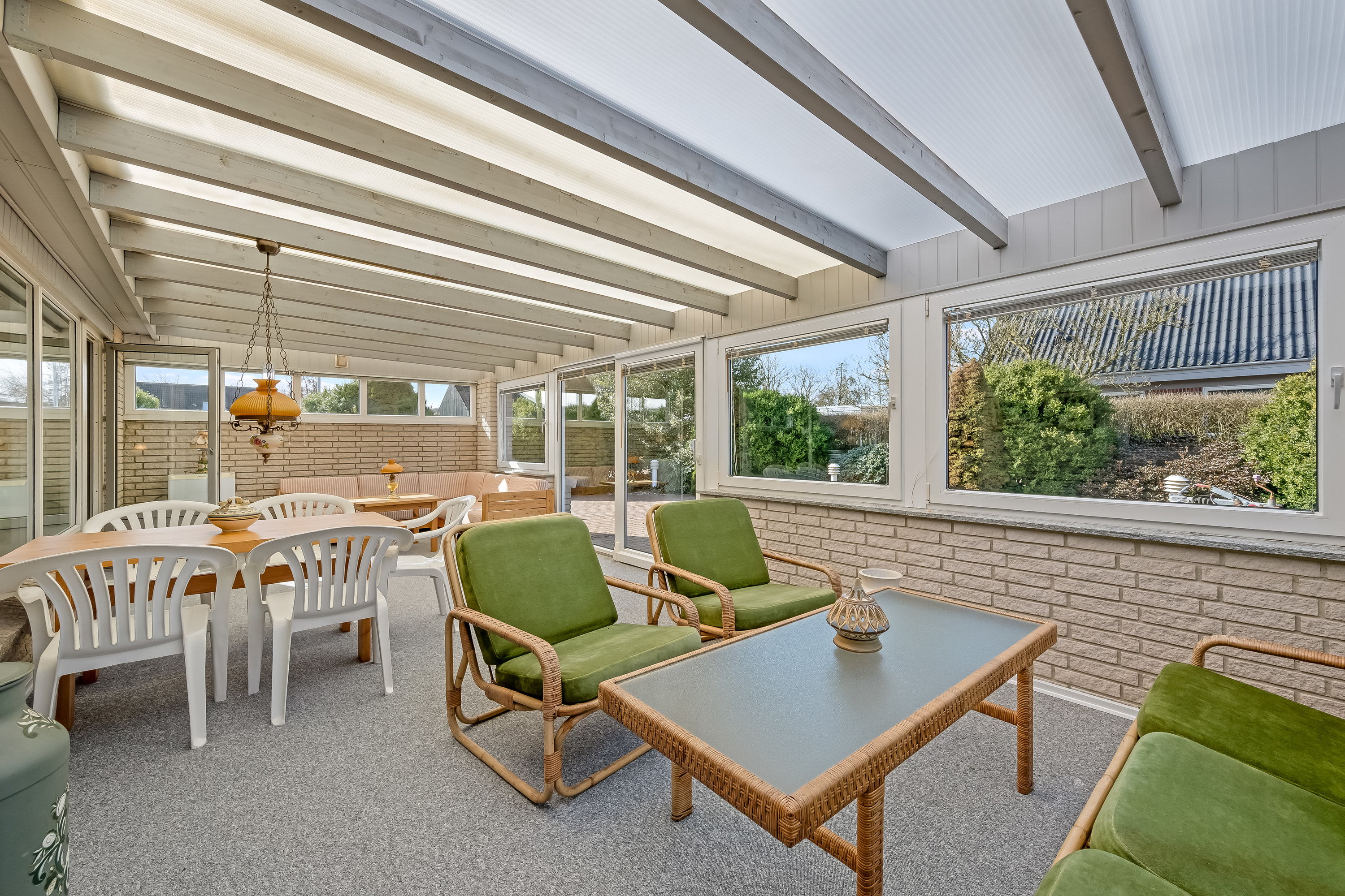 Fremhævet udestue billede i fuldskærmstilstand. Billede af Kløvervænget 21, 6900 Skjern