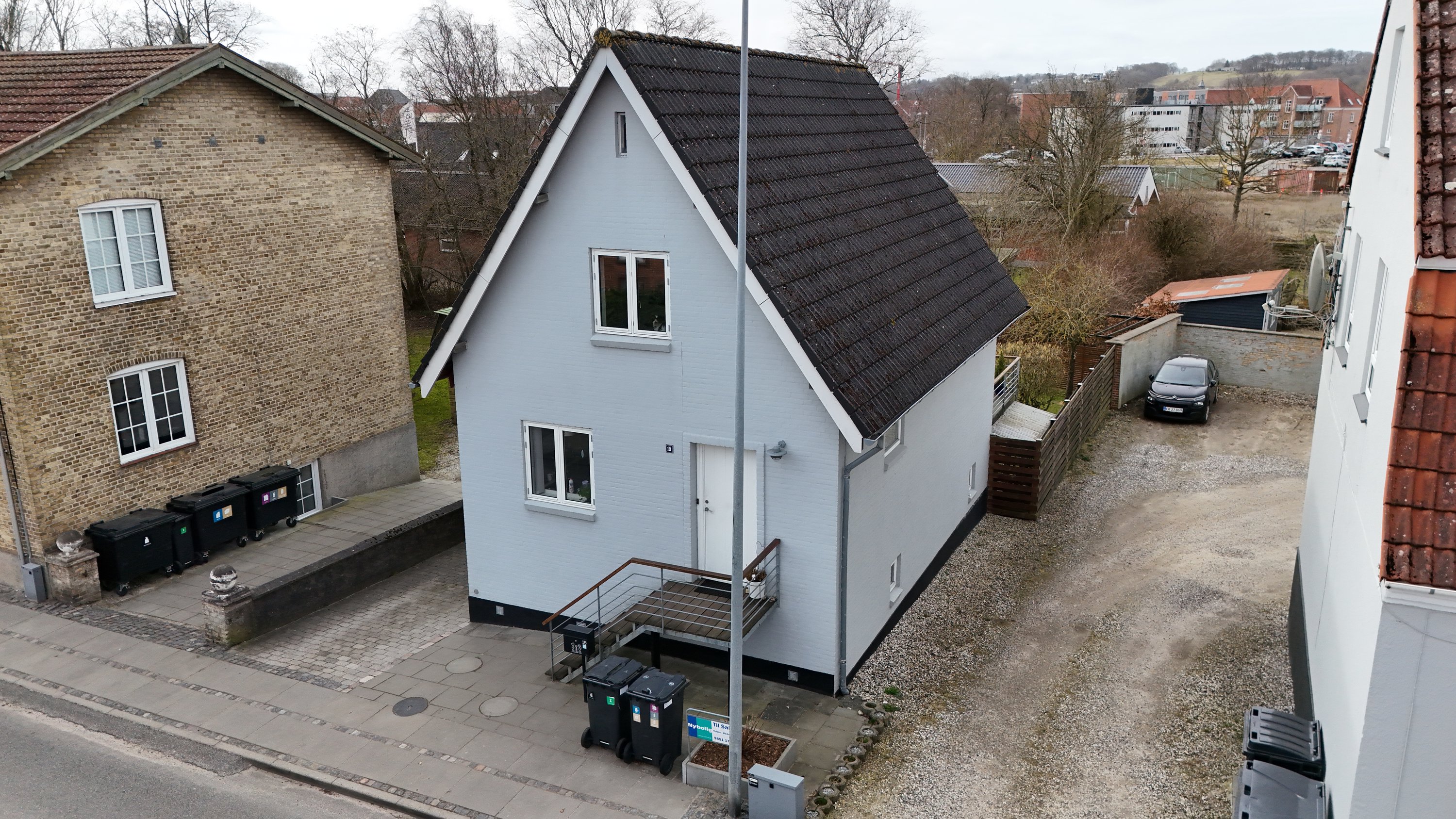 Fremhævet drone billede i fuldskærmstilstand. Billede af Horsøvej 15, 9500 Hobro