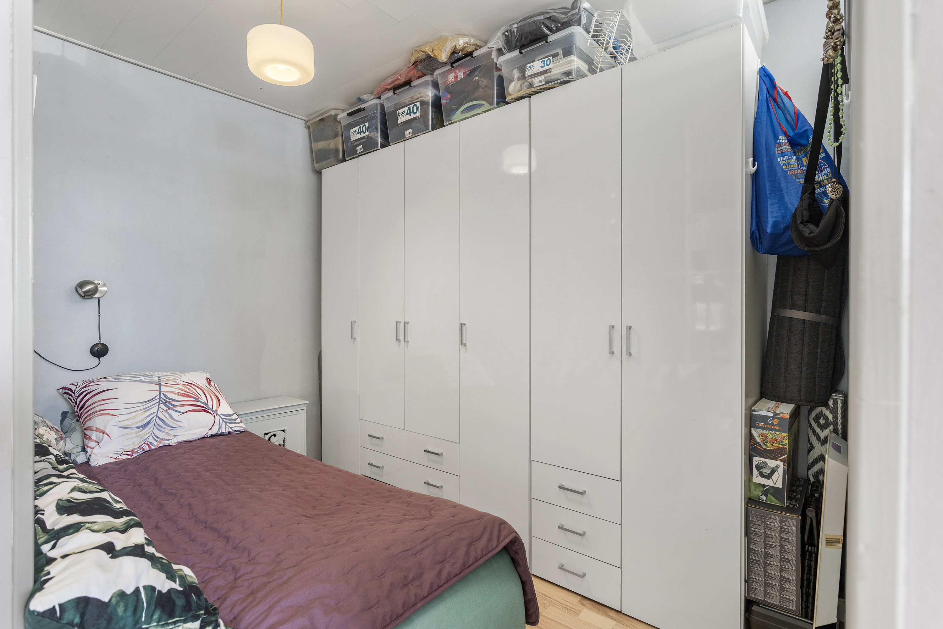 Fremhævet soveværelse billede i fuldskærmstilstand. Billede af Toftevænget 29, 9300 Sæby