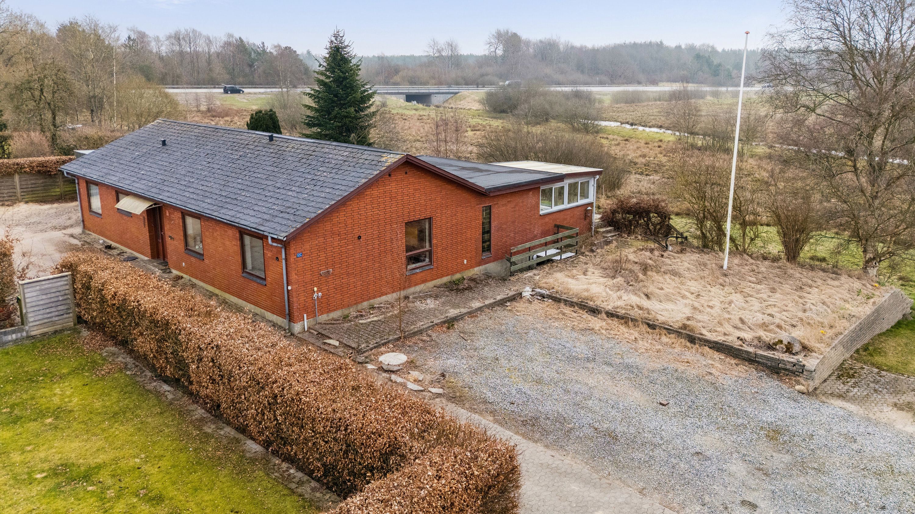 Fremhævet luftfoto billede i fuldskærmstilstand. Billede af Hørlycks Alle 12C, 7200 Grindsted