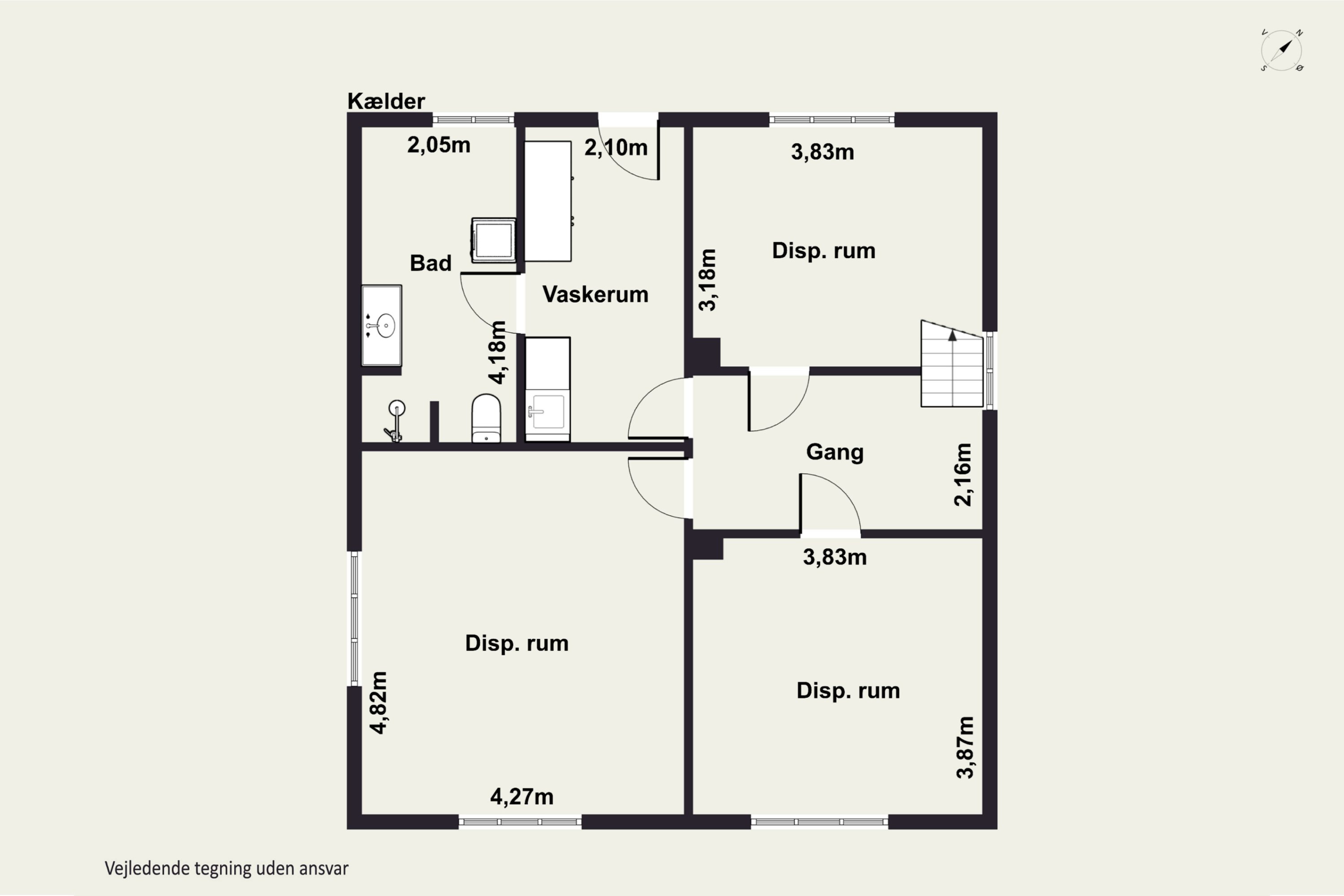 Plantegninger billede af Byvolden 9, 4000 Roskilde