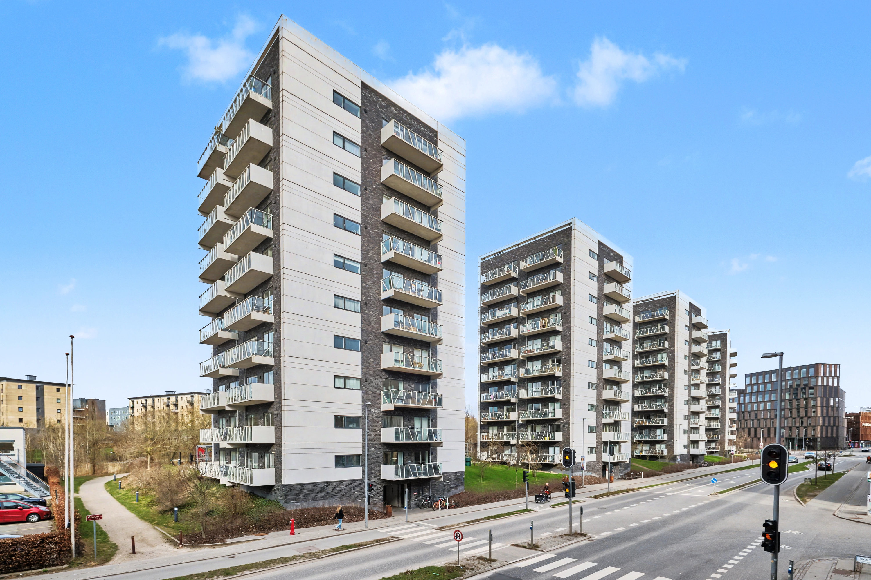 Fremhævet facade billede i fuldskærmstilstand. Billede af Åhusene 11, st.. 3., 8000 Aarhus C