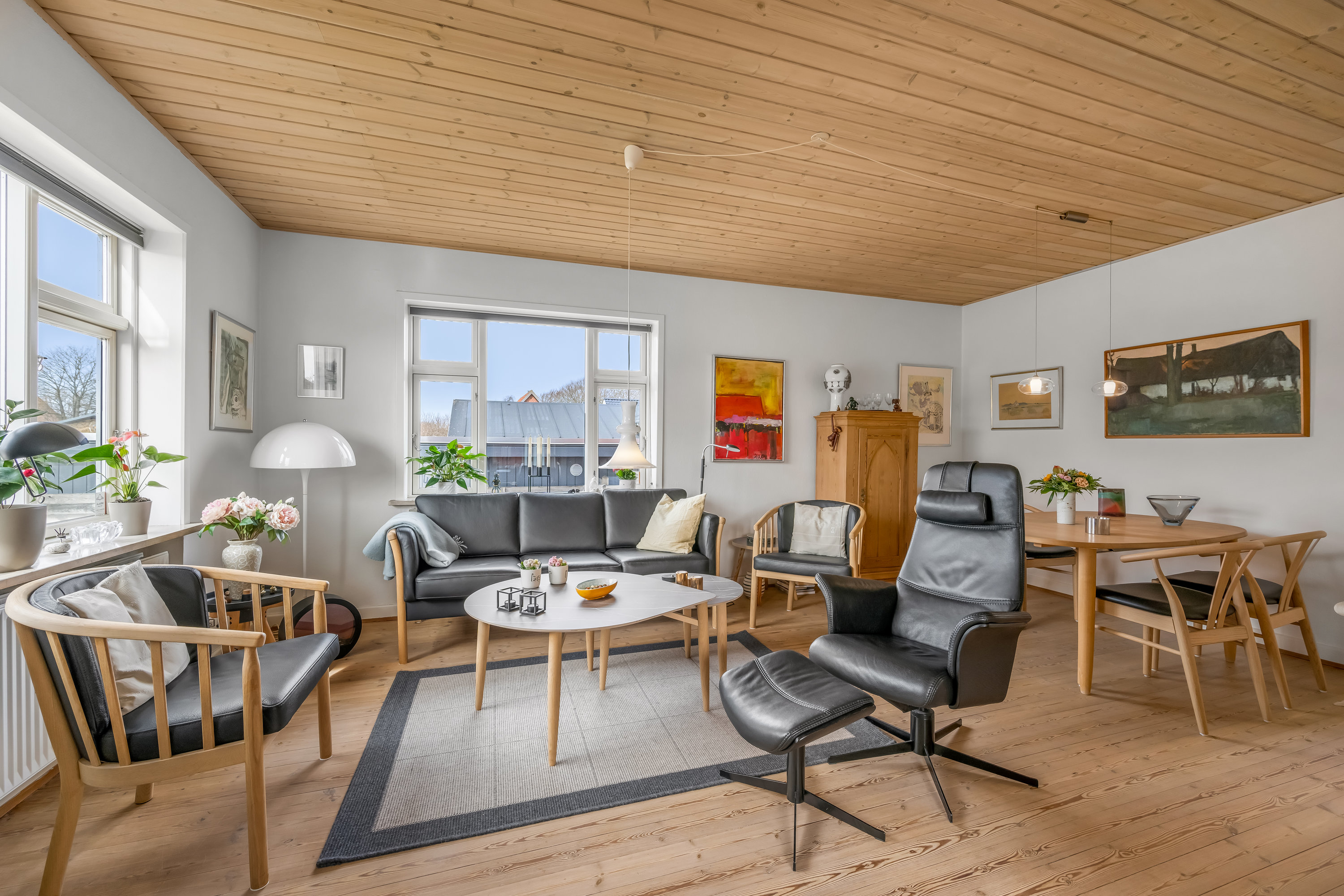 Fremhævet stue billede i fuldskærmstilstand. Billede af Alkjærhøj 13, 6950 Ringkøbing