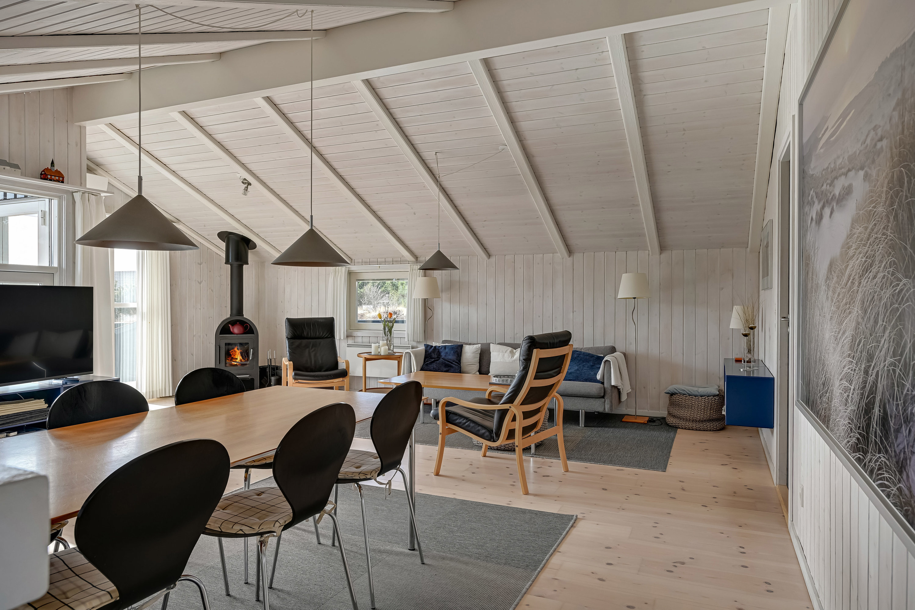 Fremhævet stue billede i fuldskærmstilstand. Billede af Solhaven 5, 6857 Blåvand