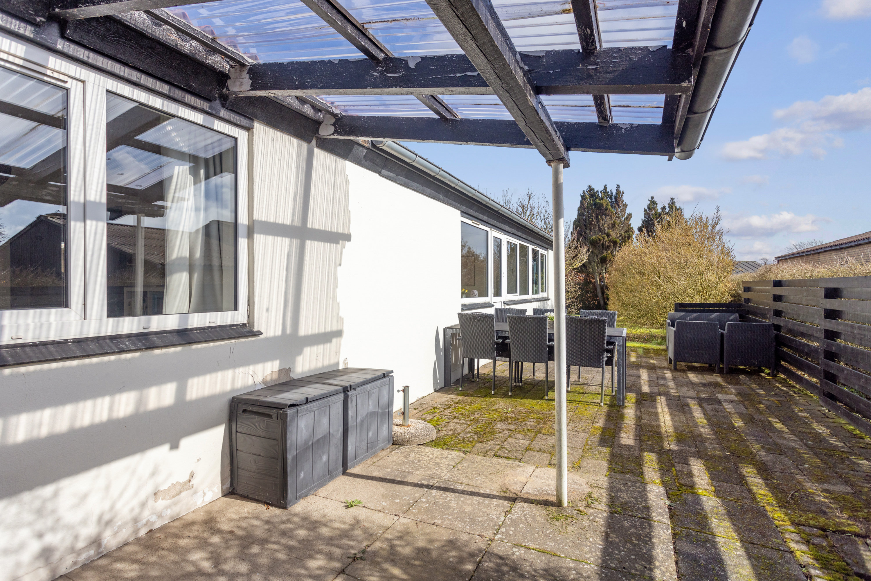 Fremhævet overdækket terrasse billede i fuldskærmstilstand. Billede af Kålundsvej 5, 9700 Brønderslev