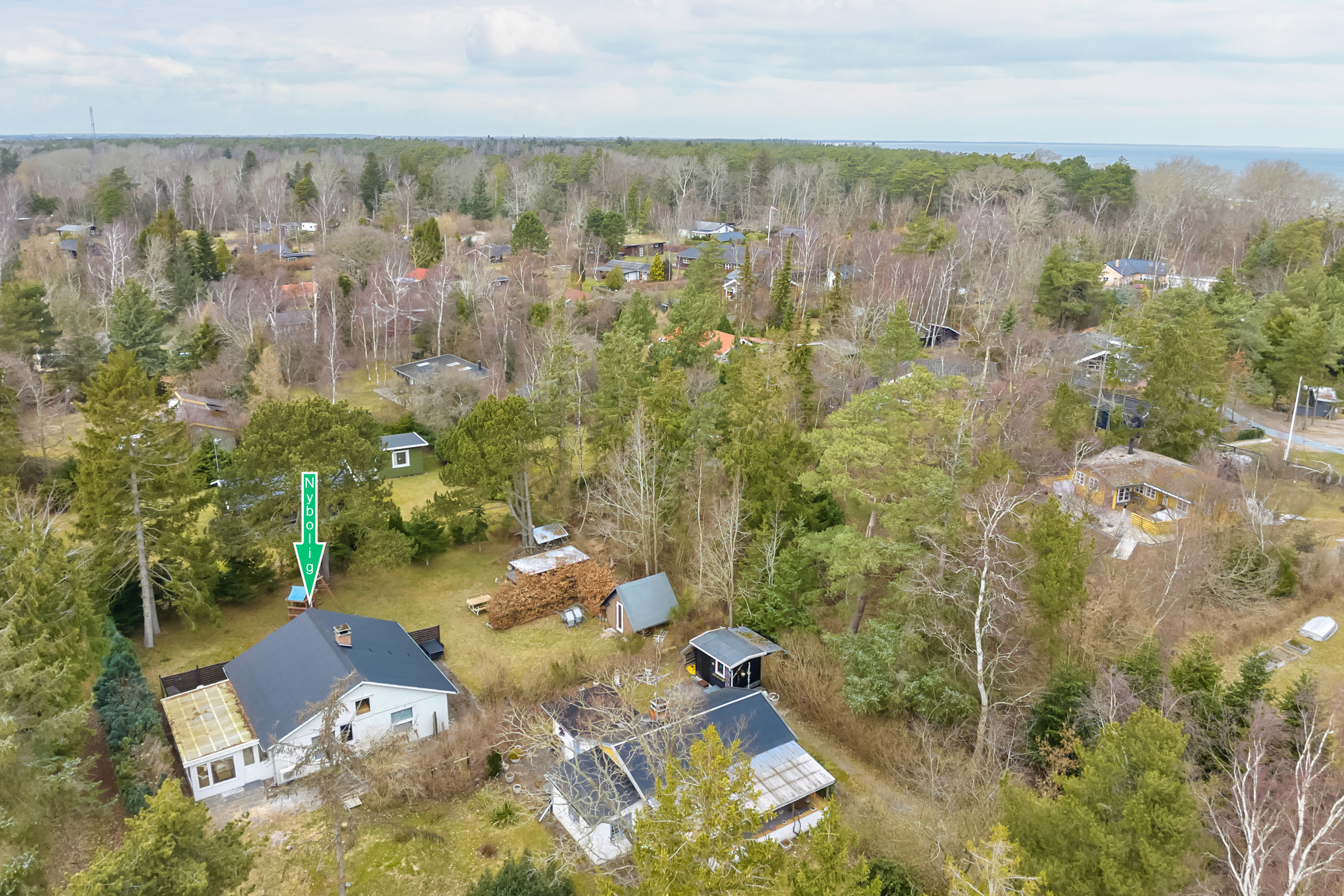 Fremhævet luftfoto billede i fuldskærmstilstand. Billede af Pionervej 8, Gedesby, 4874 Gedser