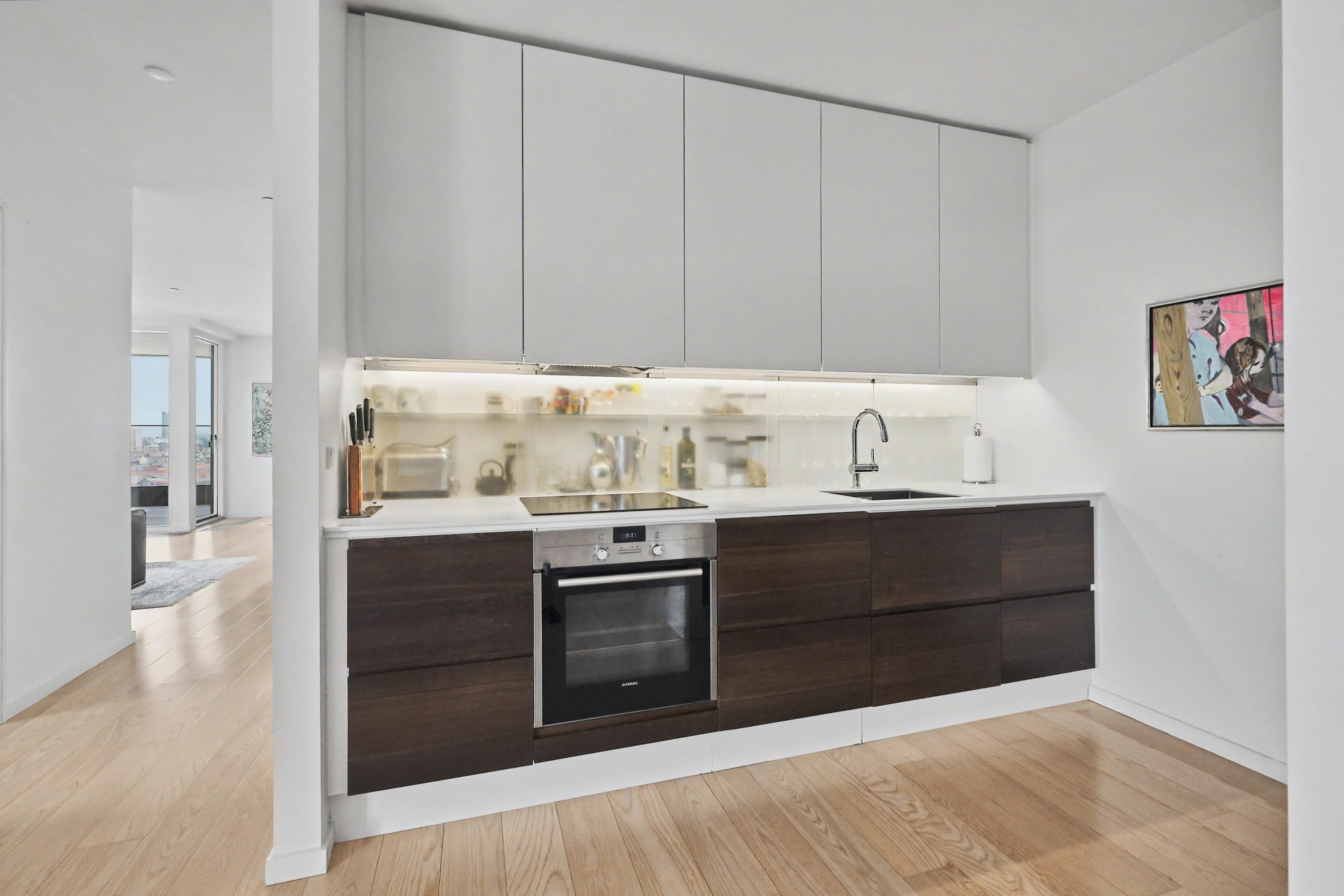 Fremhævet køkken alrum billede i fuldskærmstilstand. Billede af Ceres Allé 7, 14. 7., 8000 Aarhus C