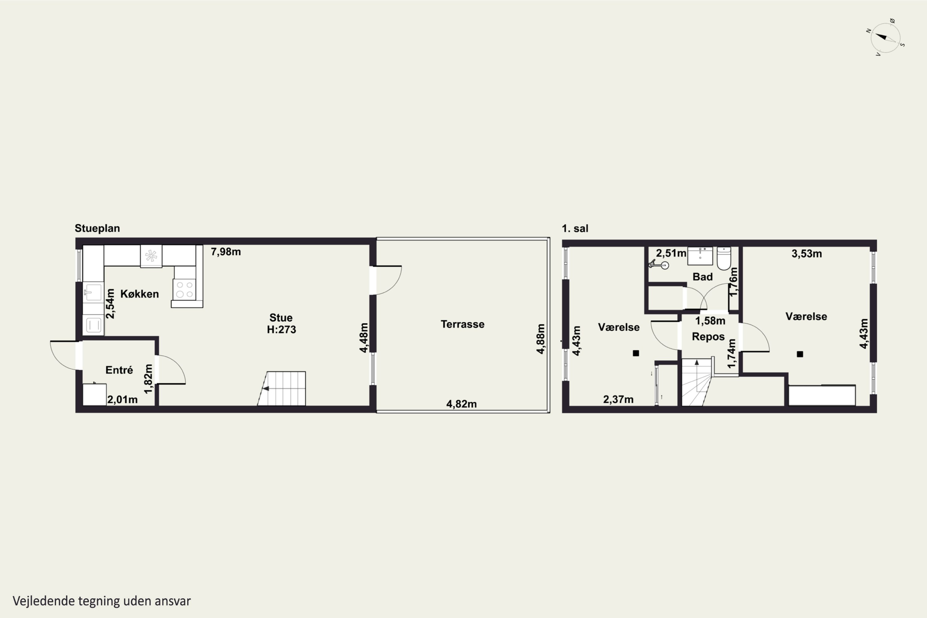 Plantegninger billede af Parkvej 51, 4200 Slagelse