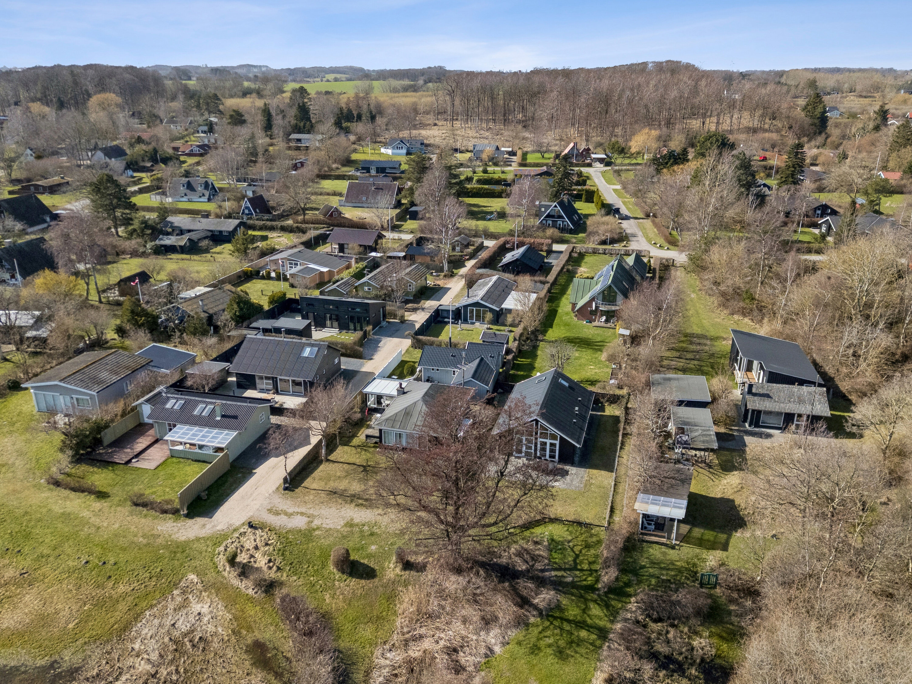 Fremhævet luftfoto billede i fuldskærmstilstand. Billede af Hybenvænget 5, Spodsbj Drej, 5900 Rudkøbing