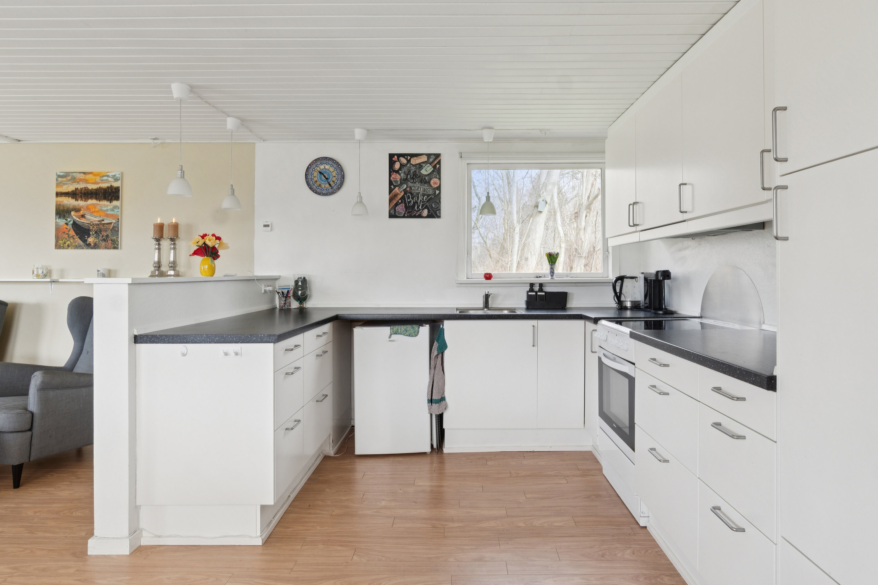 Fremhævet køkken billede i fuldskærmstilstand. Billede af Tjørnehaven 4, Lammefjorden, 4571 Grevinge