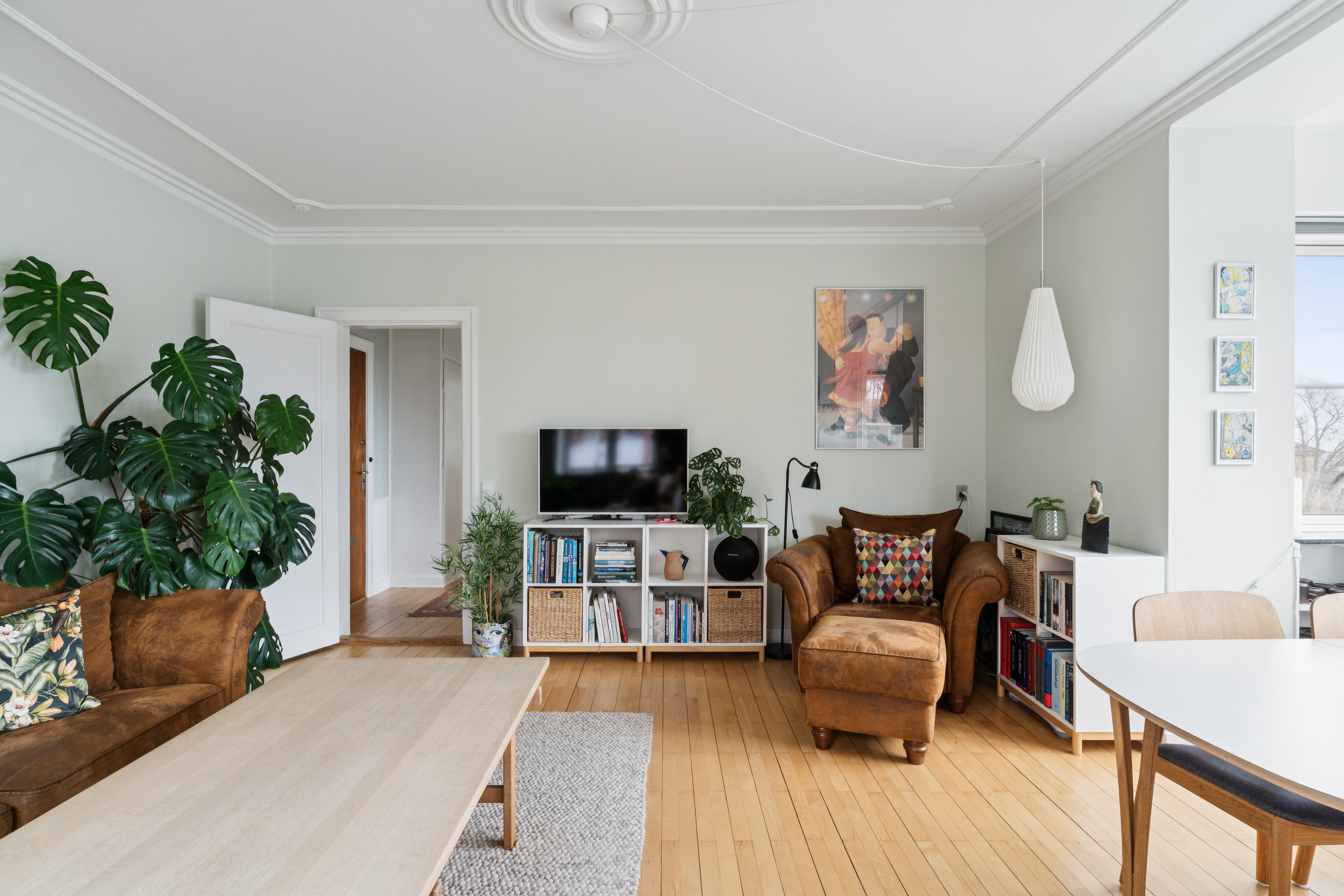 Fremhævet stue billede i fuldskærmstilstand. Billede af Østerbrogade 208, 2. mf., 2100 København Ø