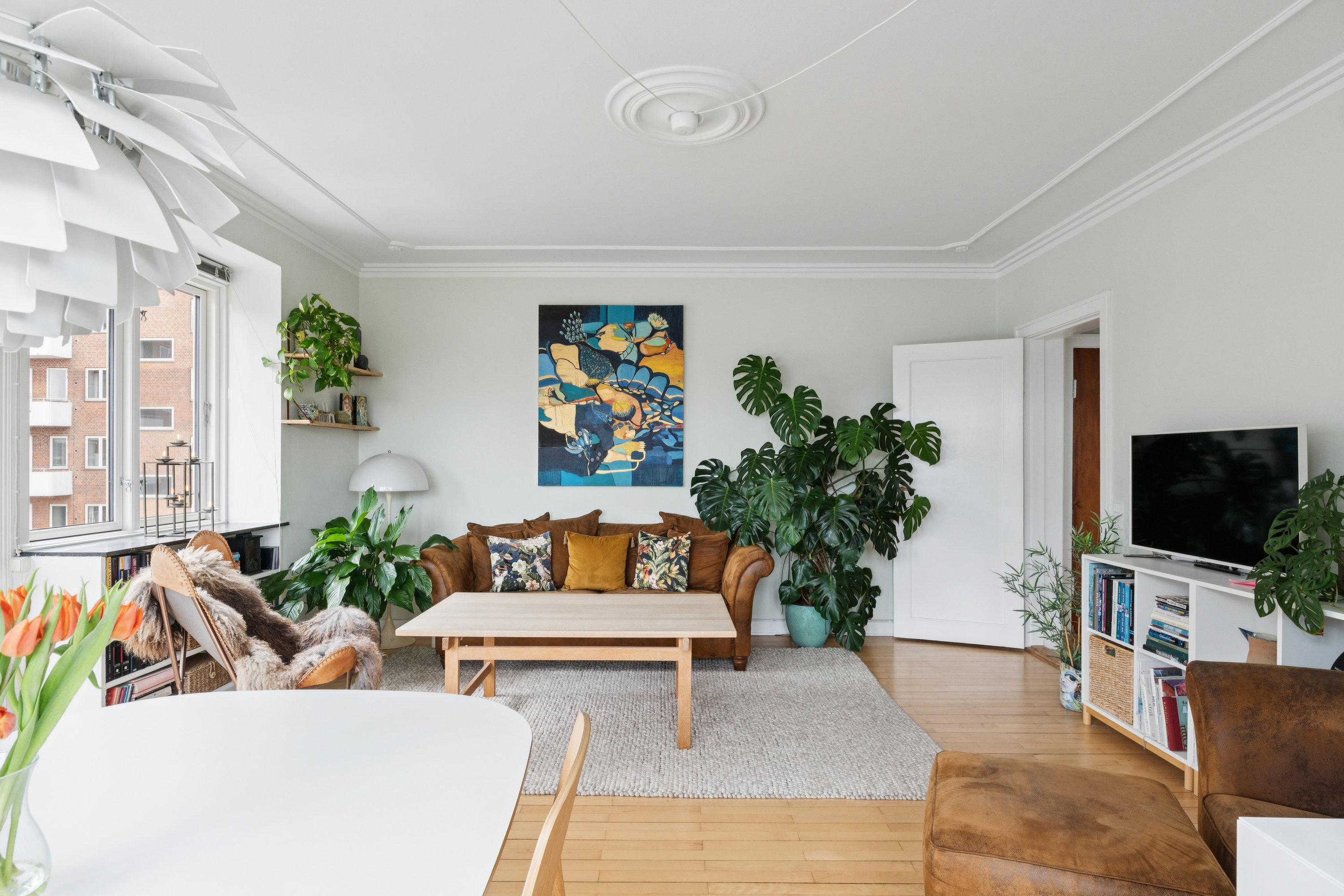 Fremhævet stue billede i fuldskærmstilstand. Billede af Østerbrogade 208, 2. mf., 2100 København Ø