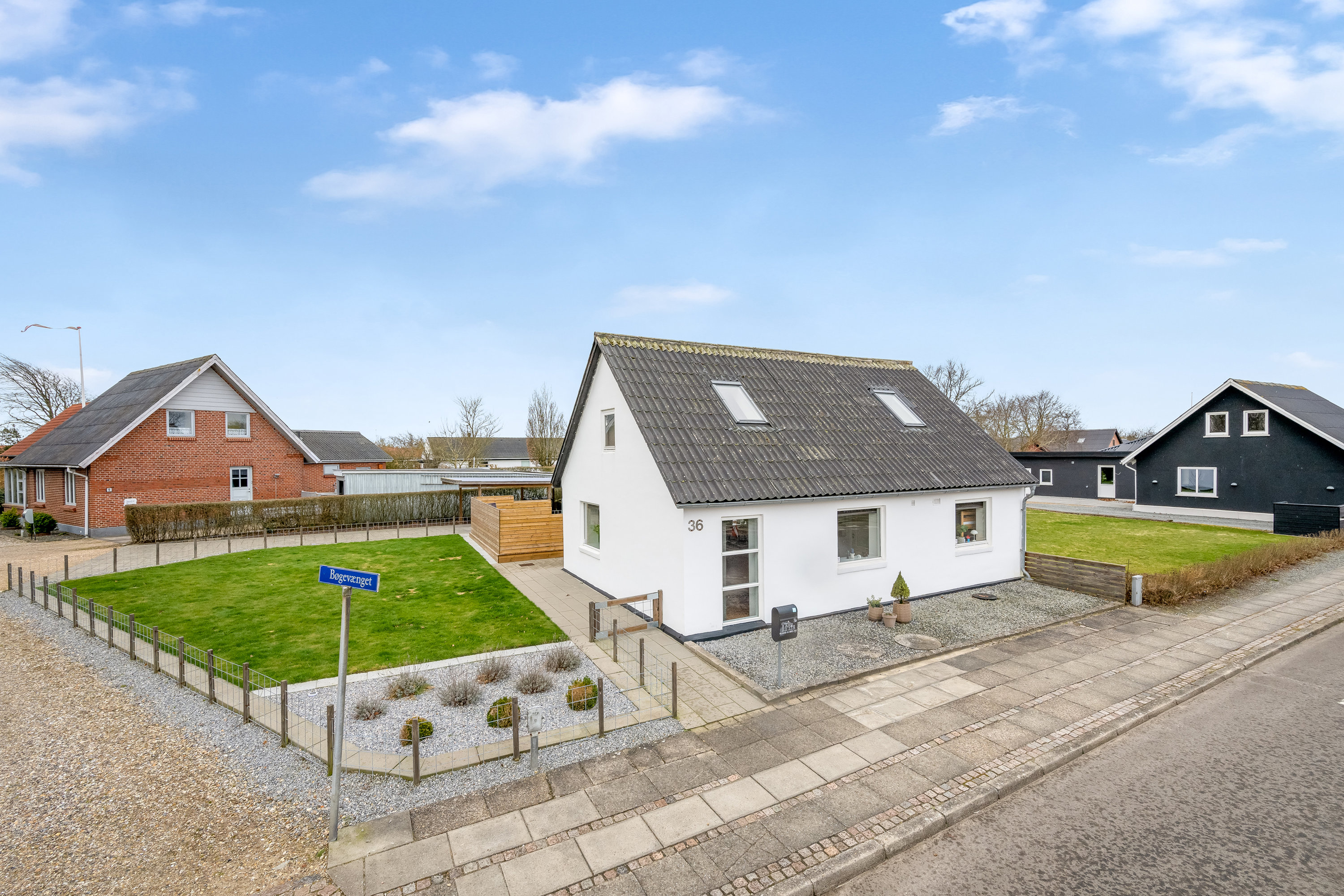 Fremhævet facade billede i fuldskærmstilstand. Billede af Kongevej 36, 6900 Skjern