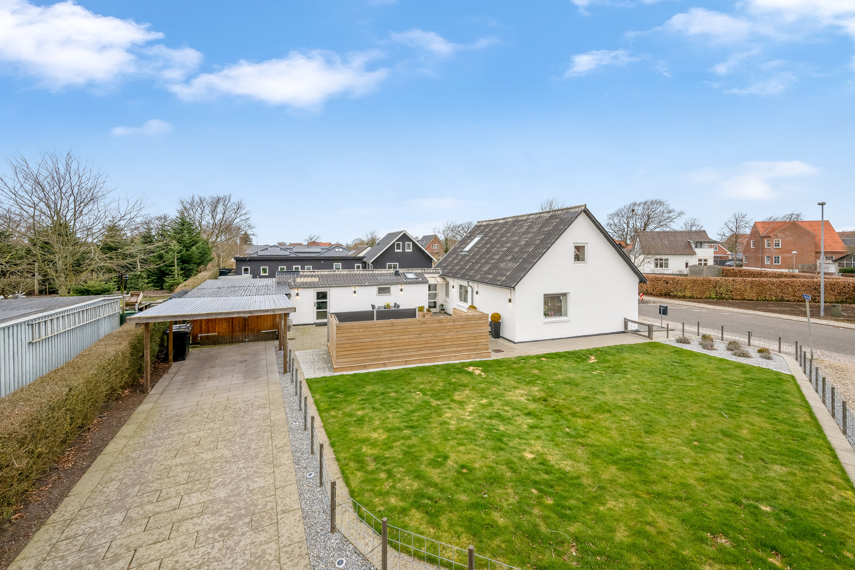 Fremhævet luftfoto billede i fuldskærmstilstand. Billede af Kongevej 36, 6900 Skjern