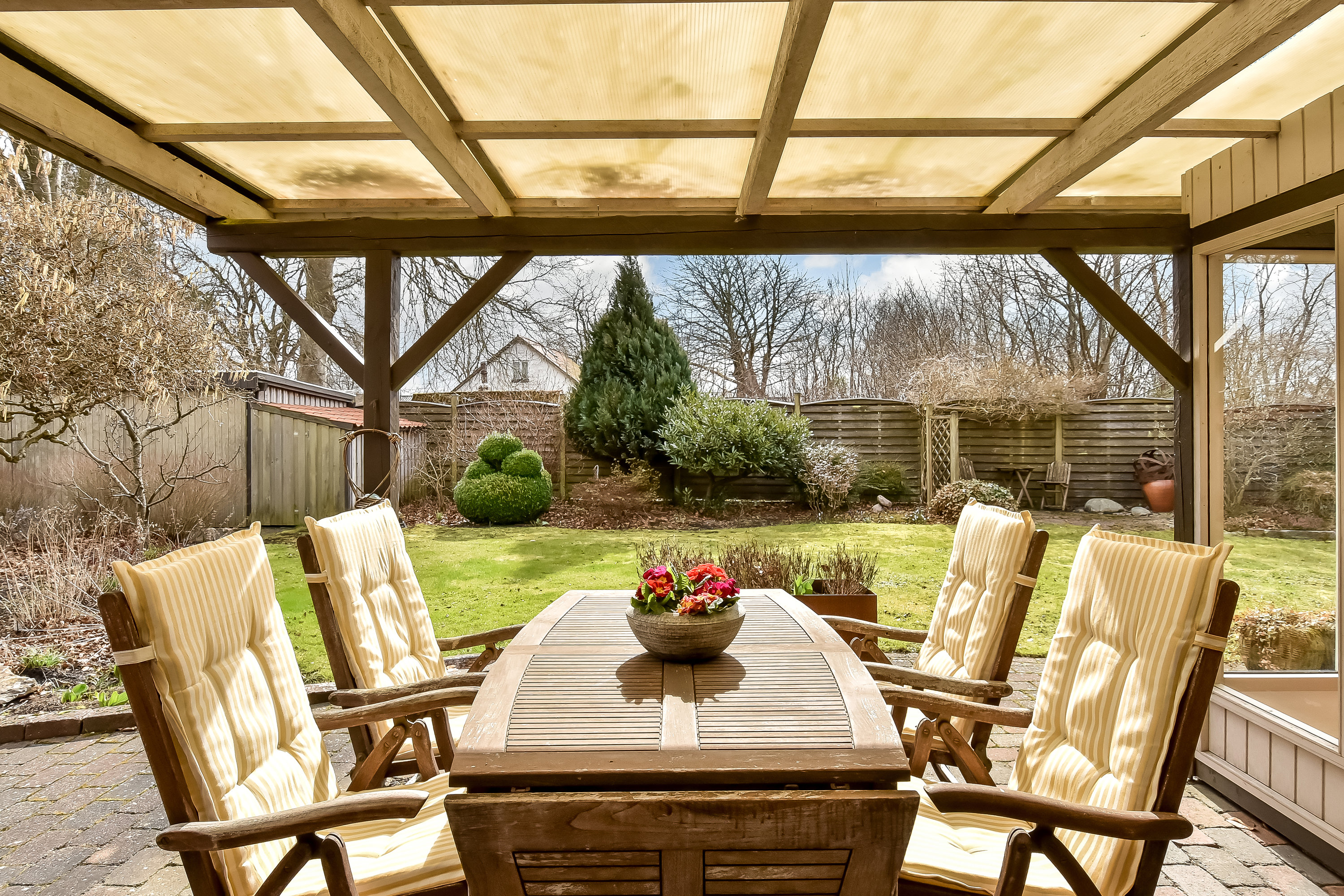 Fremhævet overdækket terrasse billede i fuldskærmstilstand. Billede af Bjørneklovej 4, Høgild, 7400 Herning